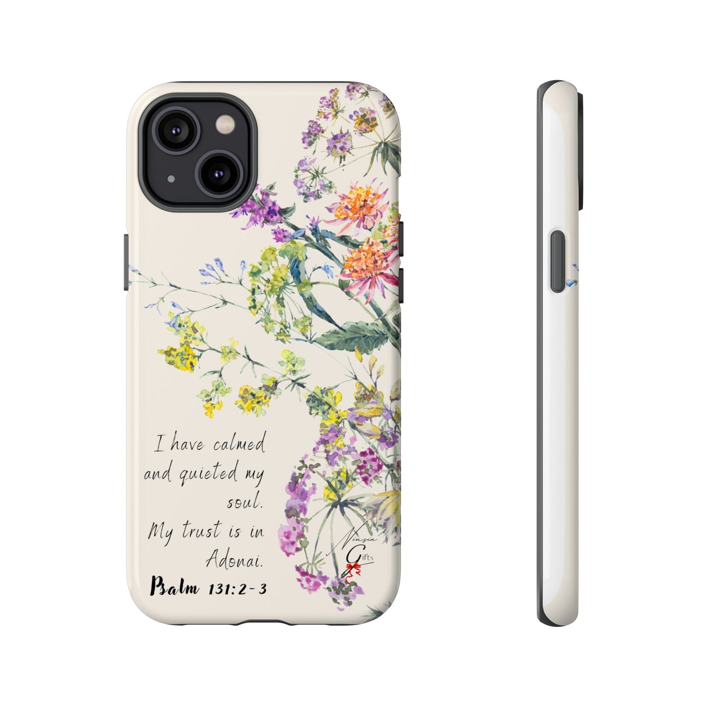 Phone Case - Botanic Cream, Psalm 131:2-3