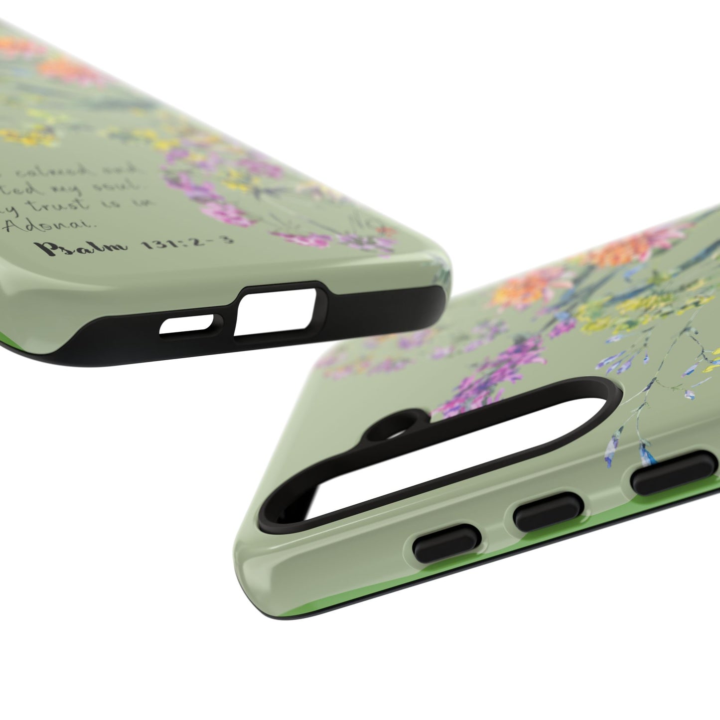 Phone Case - Botanic - Fully Sage Green, Psalm 131:2-3