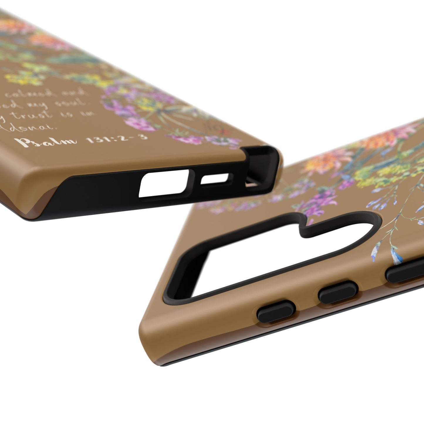 Phone Case - Botanic Full Brown, Psalm 131:2-3