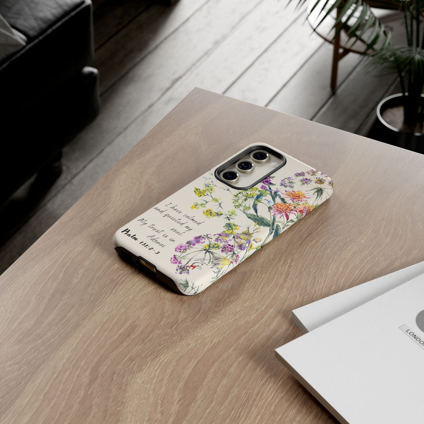 Phone Case - Botanic Cream, Psalm 131:2-3
