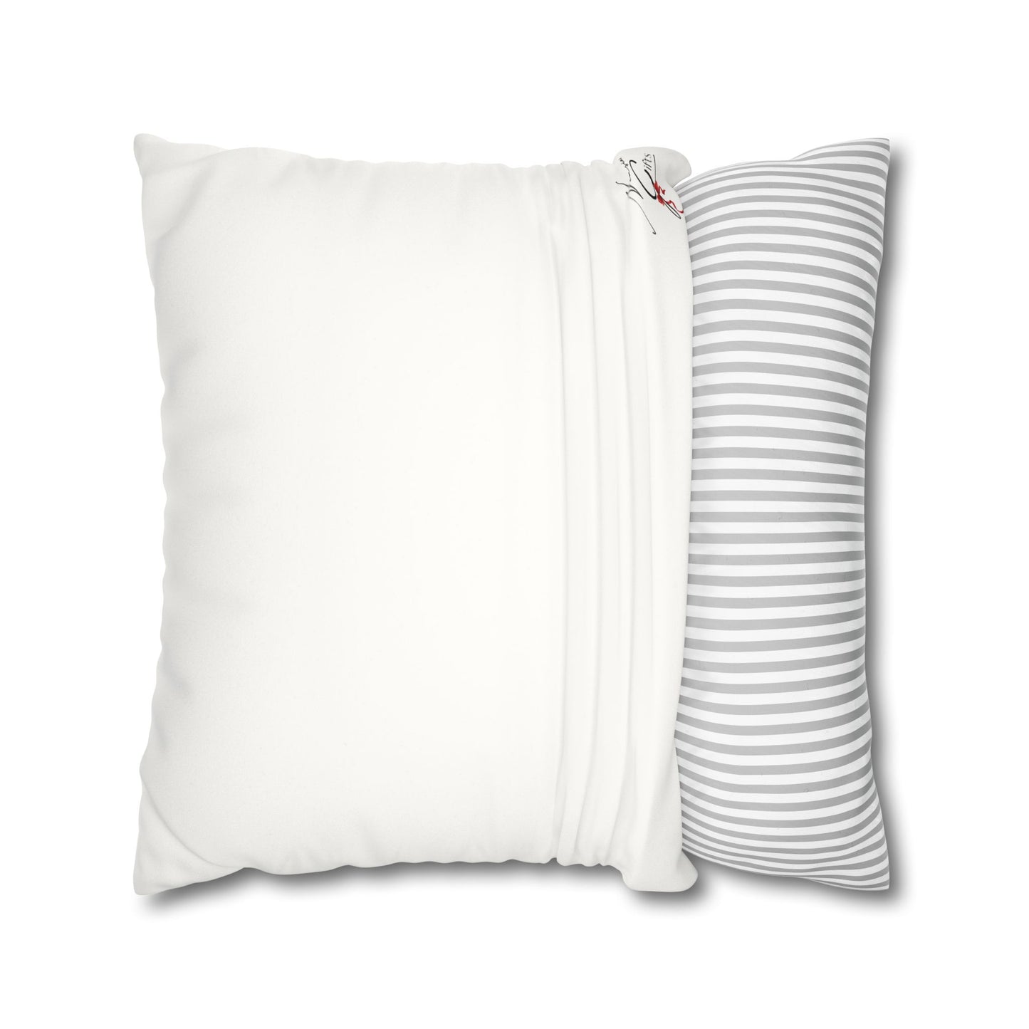 Faux Suede Square Pillowcase - Ninsia Collection - White