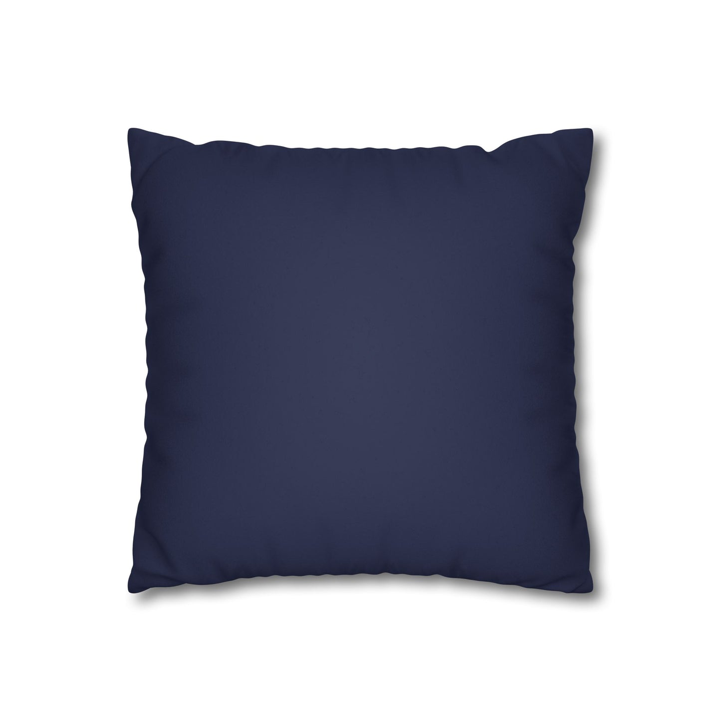 Faux Suede Square Pillowcase - Navy Golden Maze