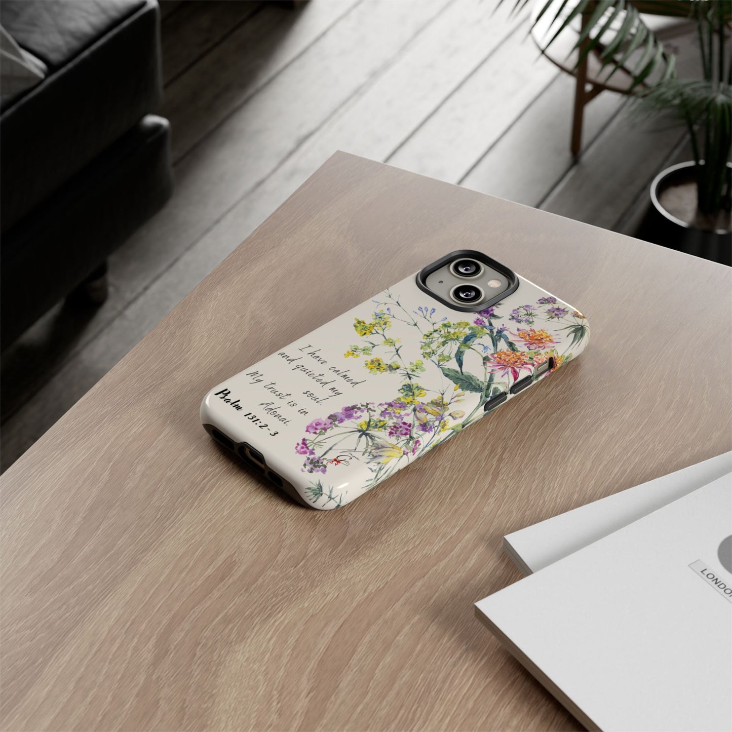 Phone Case - Botanic Cream, Psalm 131:2-3