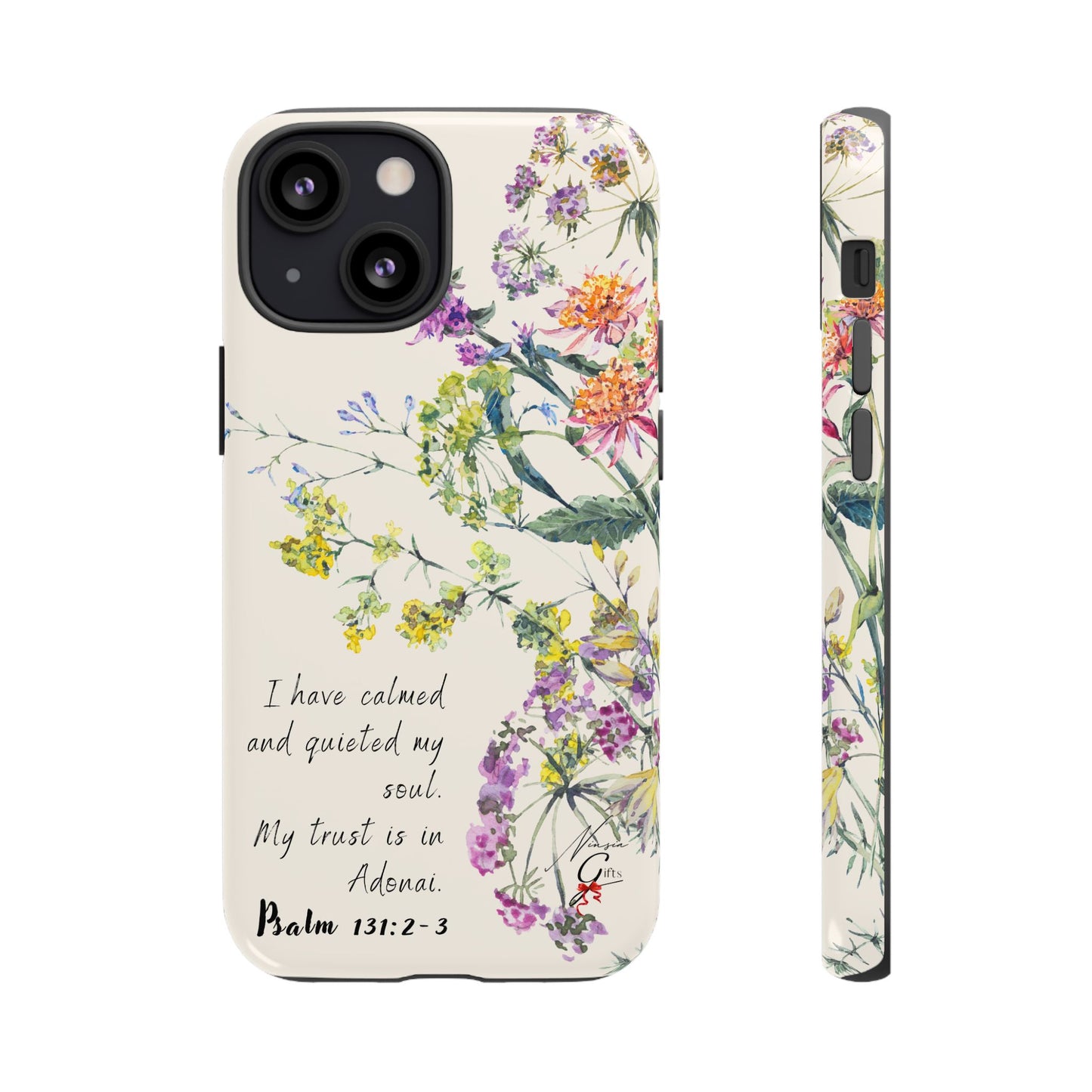 Phone Case - Botanic Cream, Psalm 131:2-3