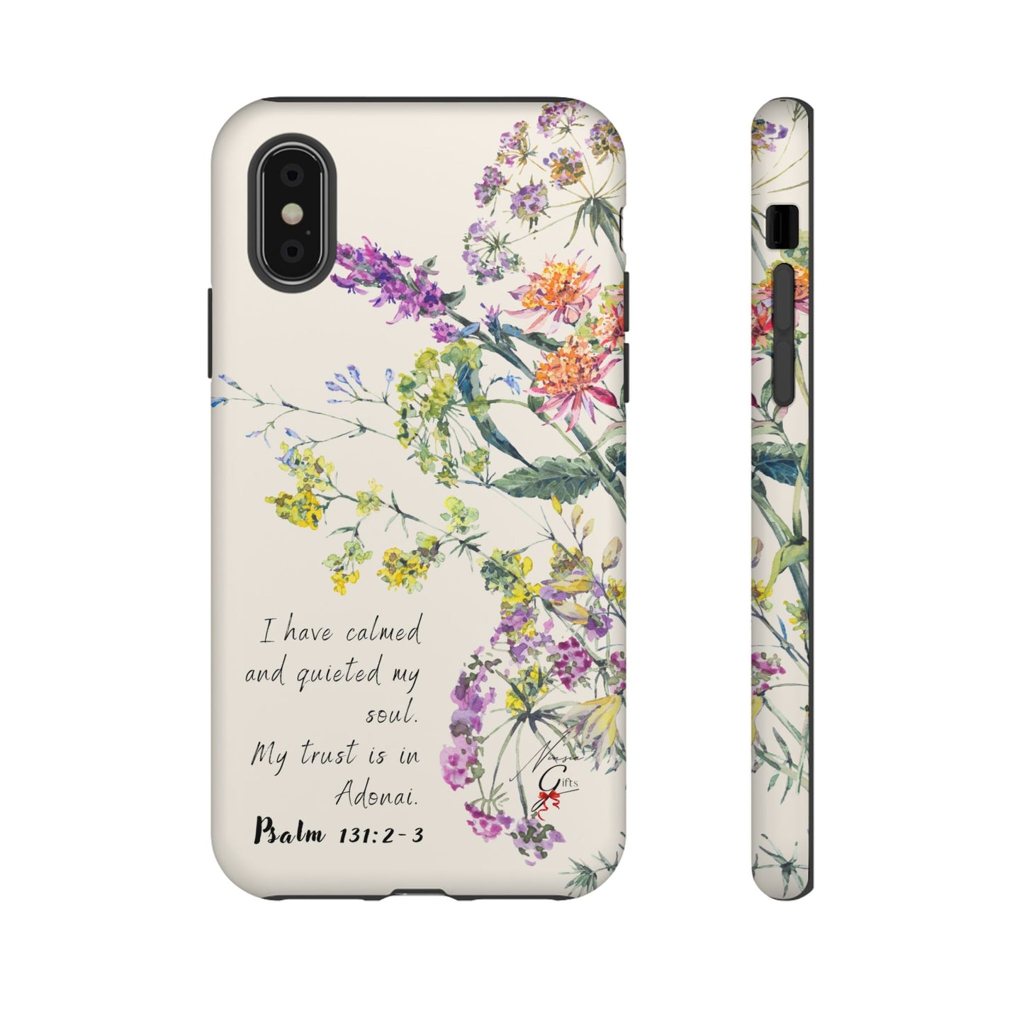 Phone Case - Botanic Cream, Psalm 131:2-3
