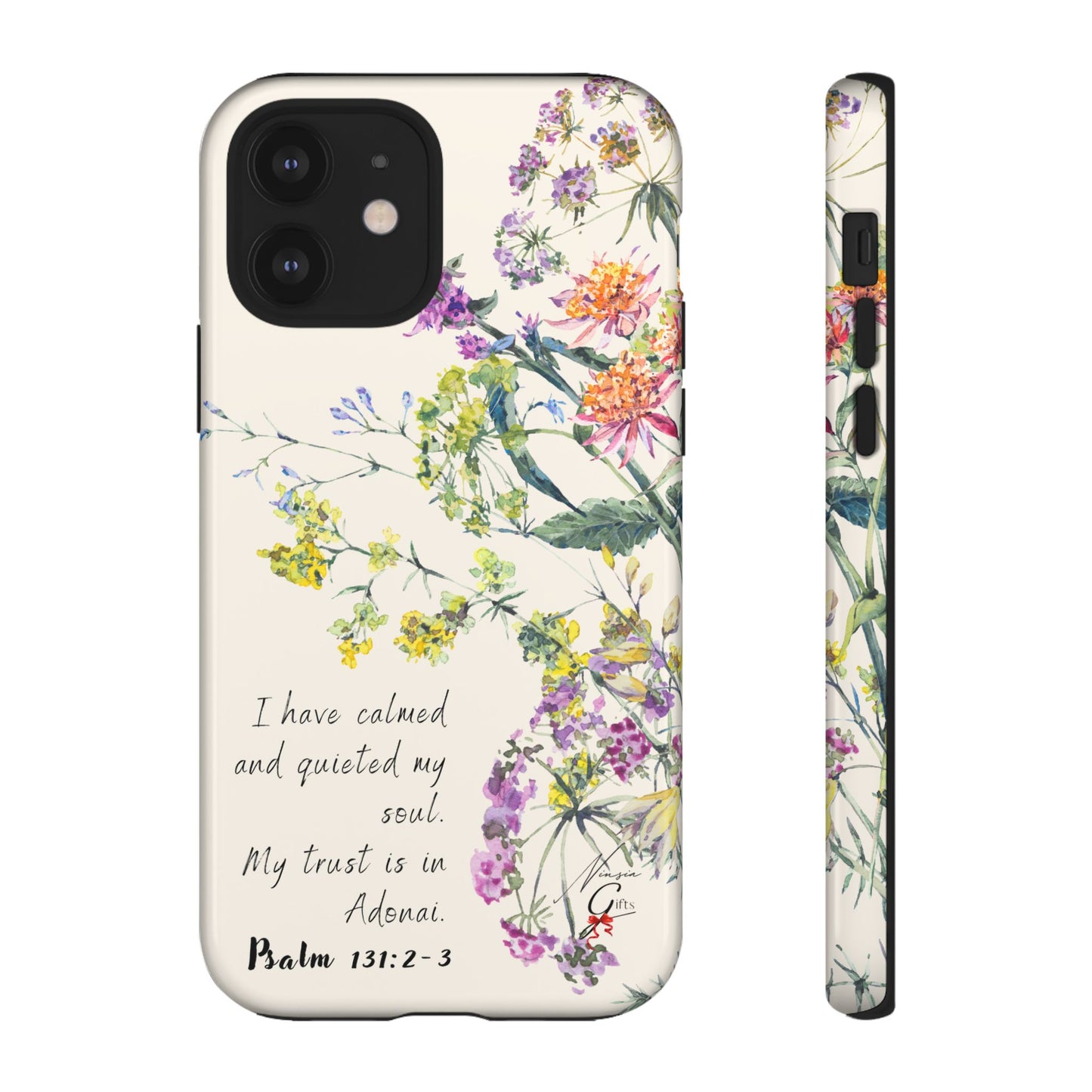 Phone Case - Botanic Cream, Psalm 131:2-3