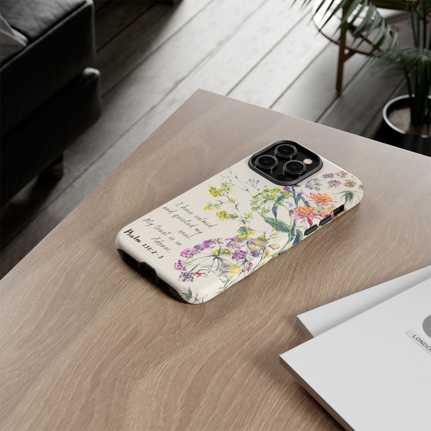 Phone Case - Botanic Cream, Psalm 131:2-3