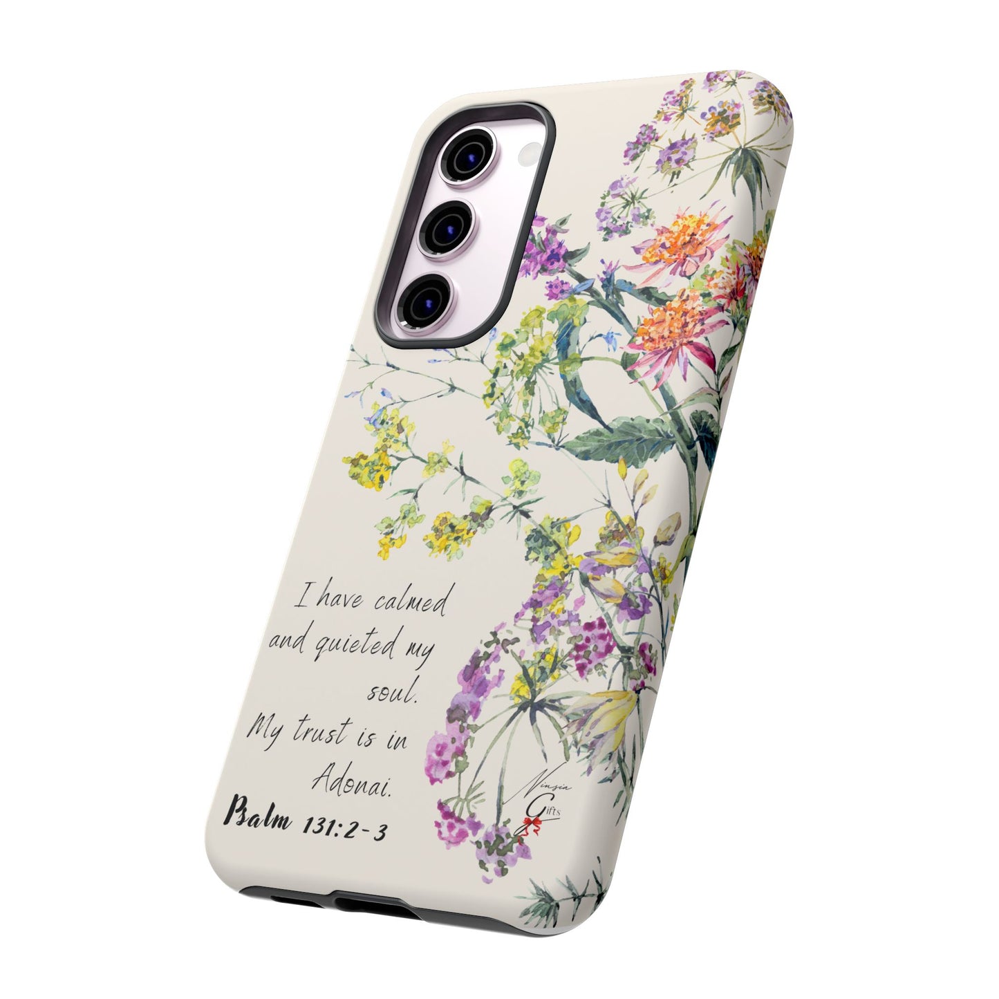 Phone Case - Botanic Cream, Psalm 131:2-3