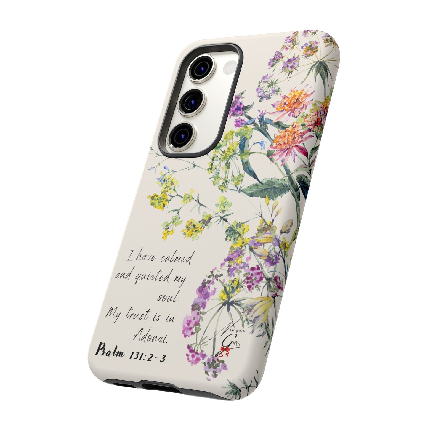Phone Case - Botanic Cream, Psalm 131:2-3