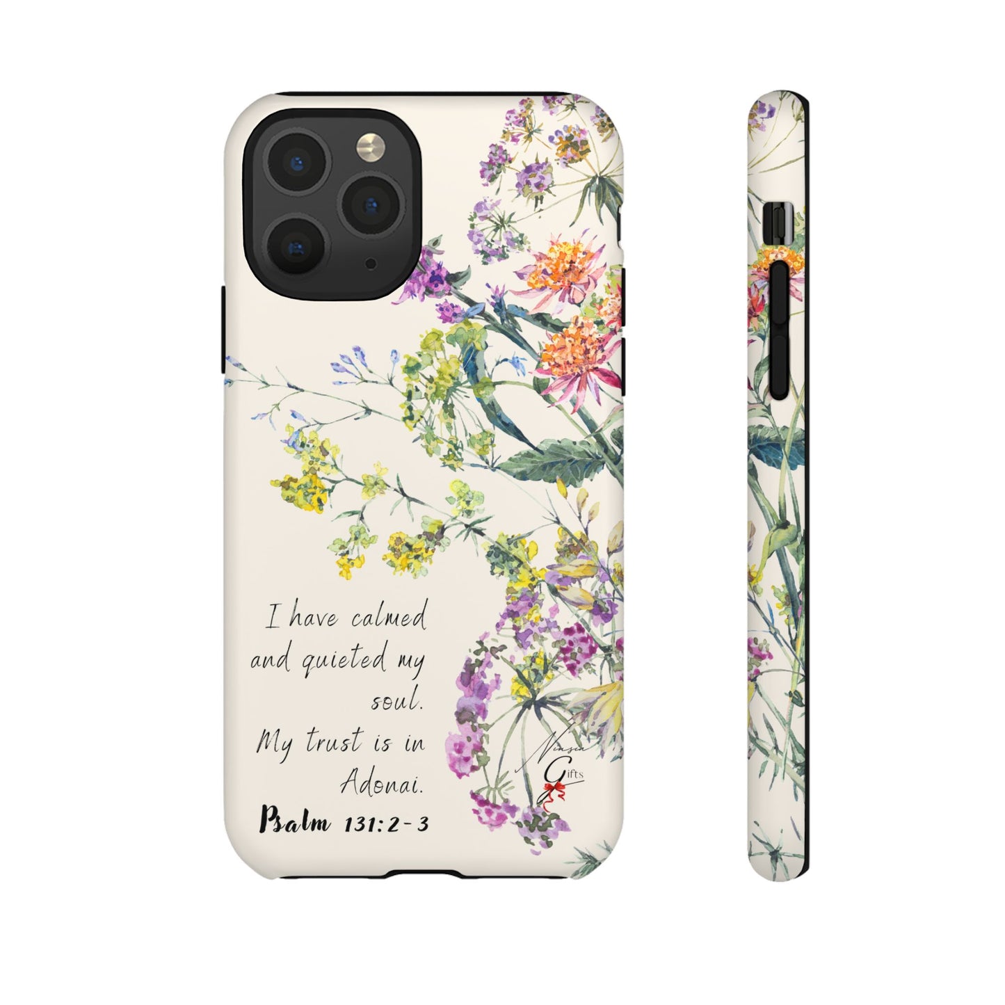 Phone Case - Botanic Cream, Psalm 131:2-3