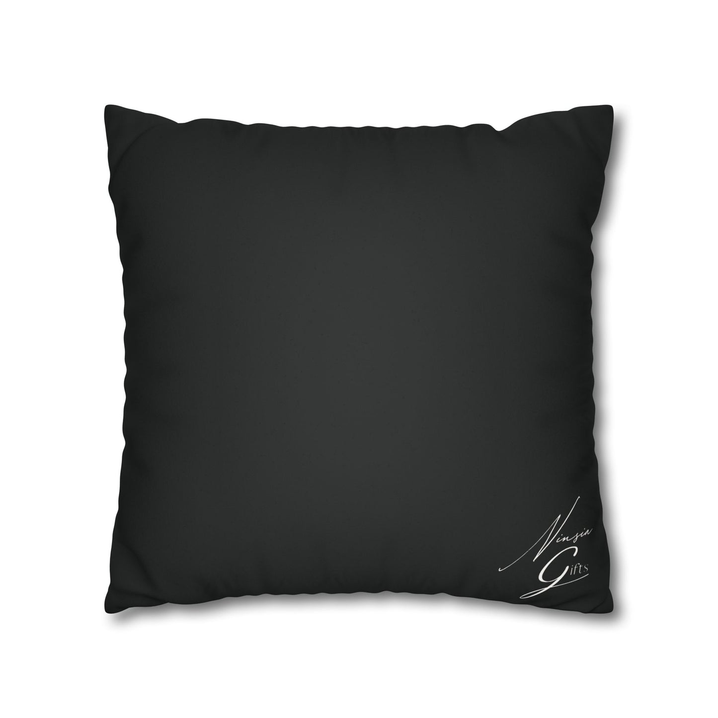 Faux Suede - Black Square Pillowcase - KING 1 Peter 2:9