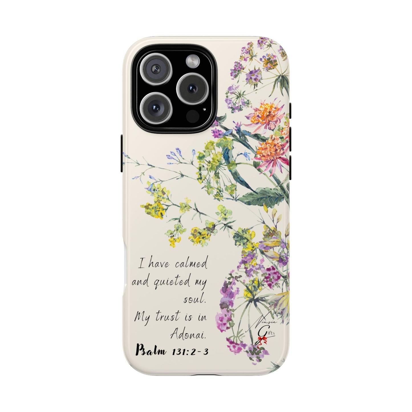 Phone Case - Botanic Cream, Psalm 131:2-3