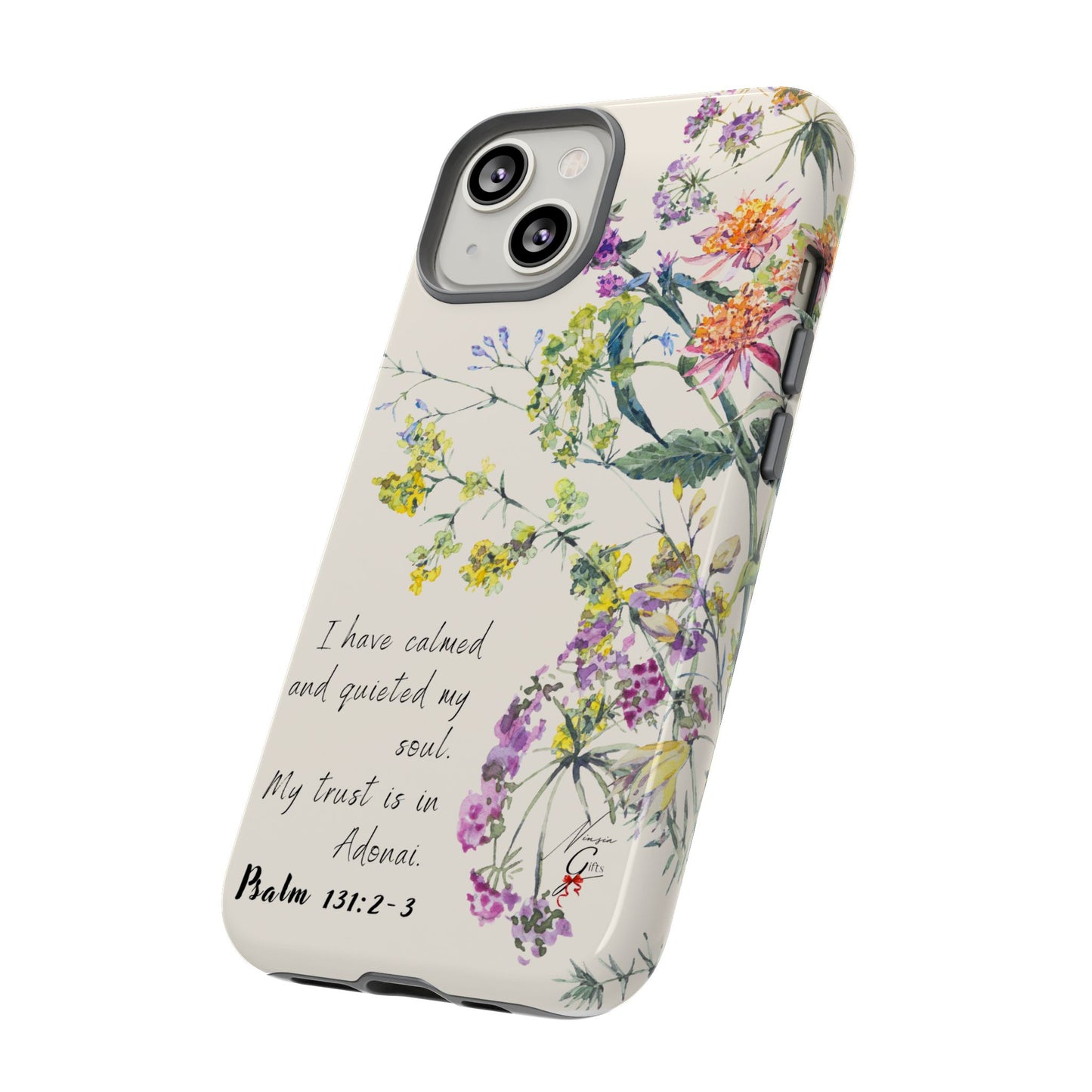 Phone Case - Botanic Cream, Psalm 131:2-3