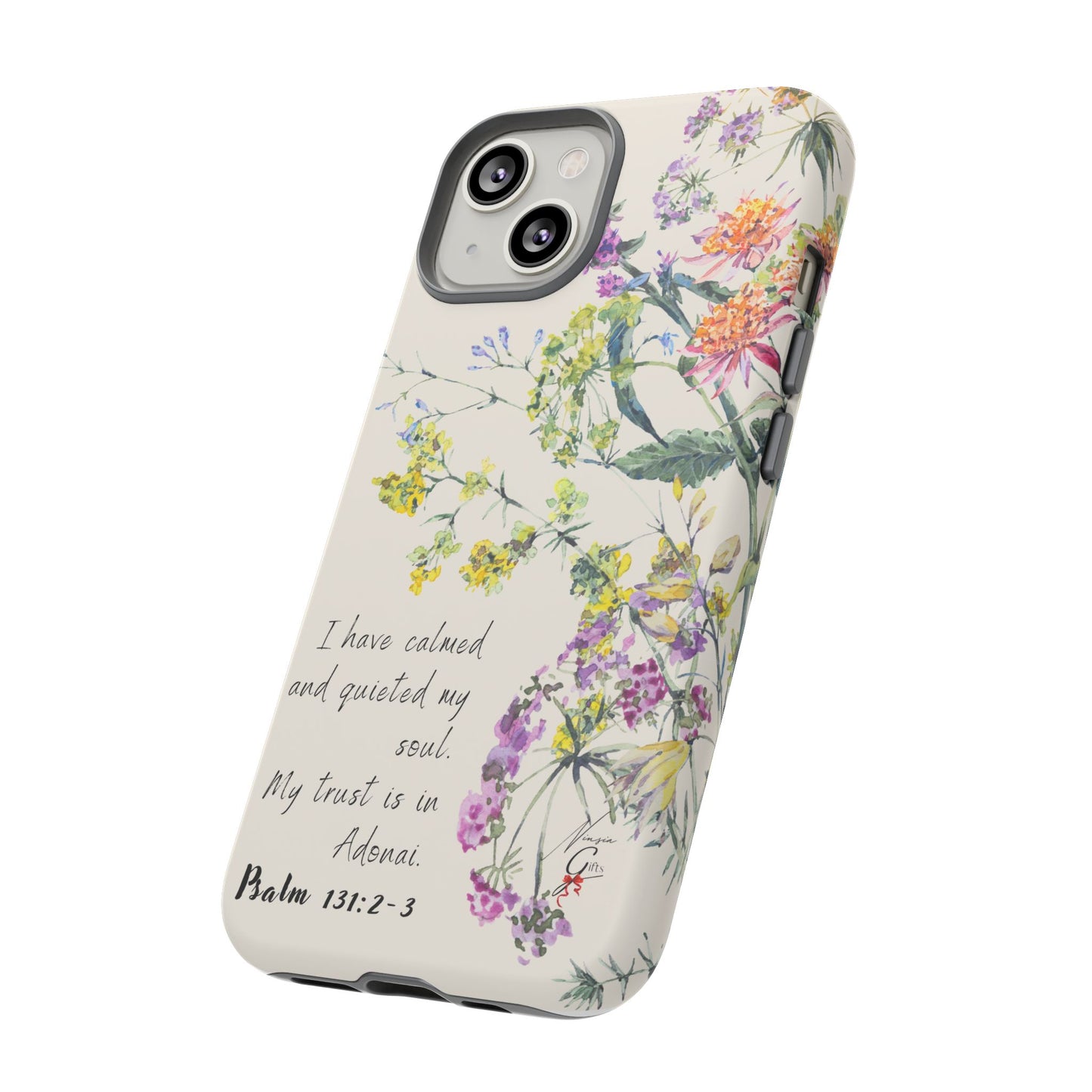 Phone Case - Botanic Cream, Psalm 131:2-3