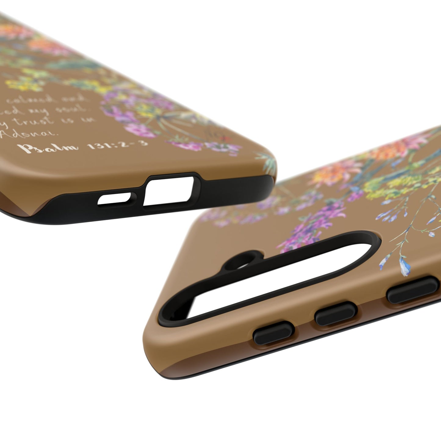 Phone Case - Botanic Full Brown, Psalm 131:2-3