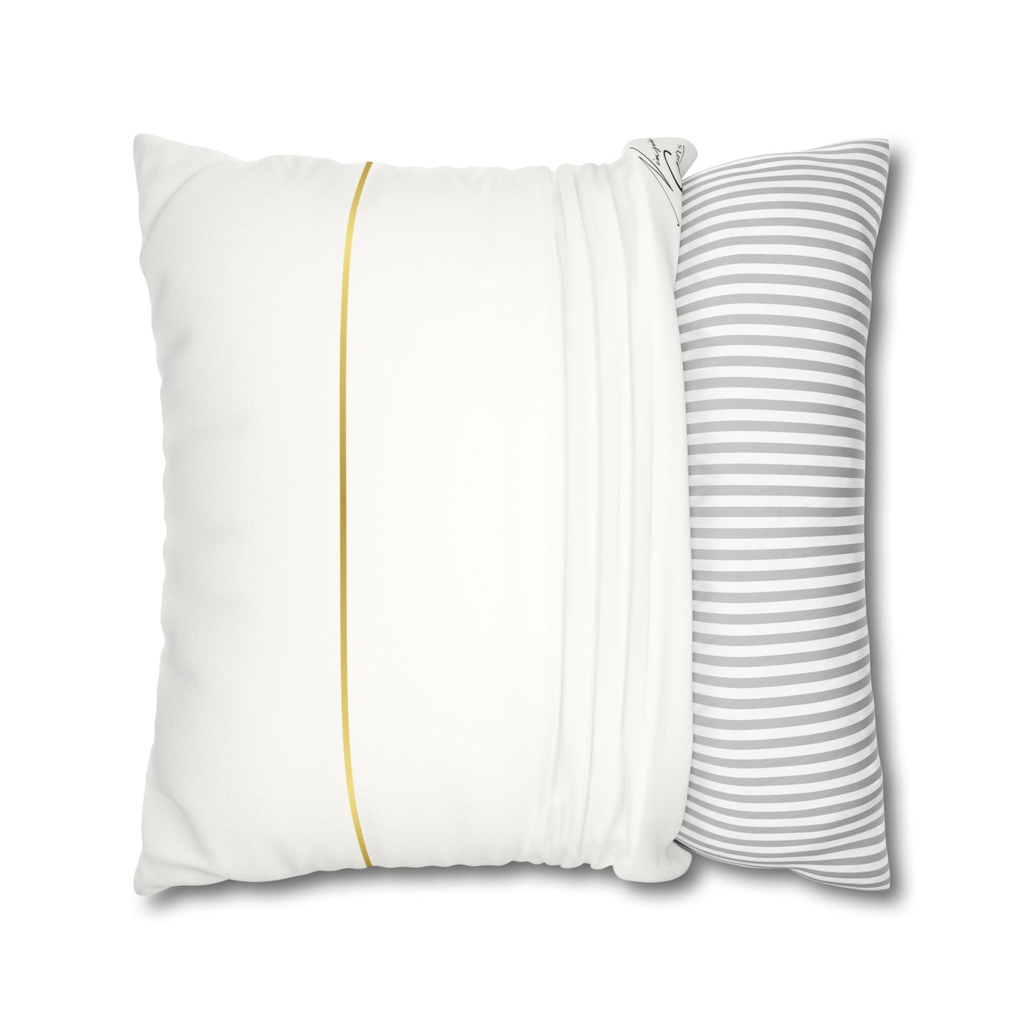 Faux Suede Square Pillowcase - Christ Redeemer - White