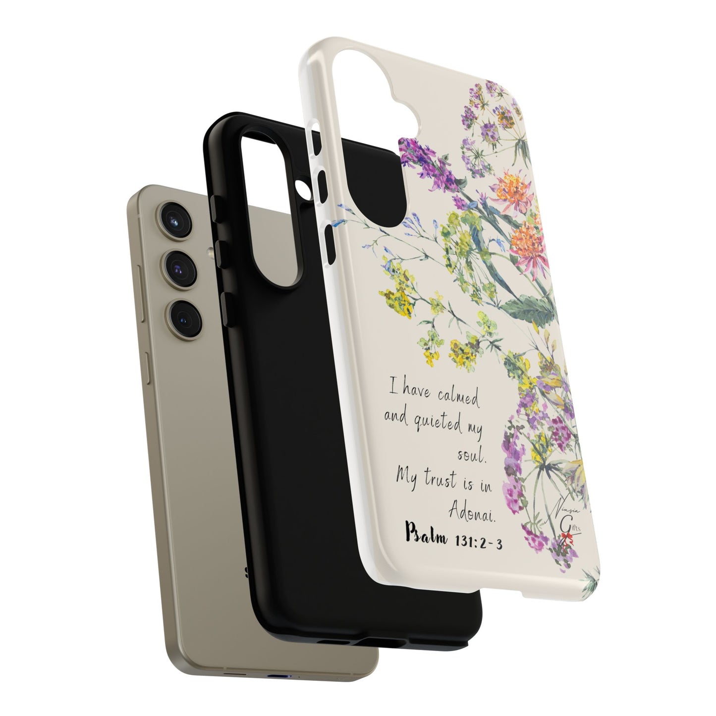 Phone Case - Botanic Cream, Psalm 131:2-3