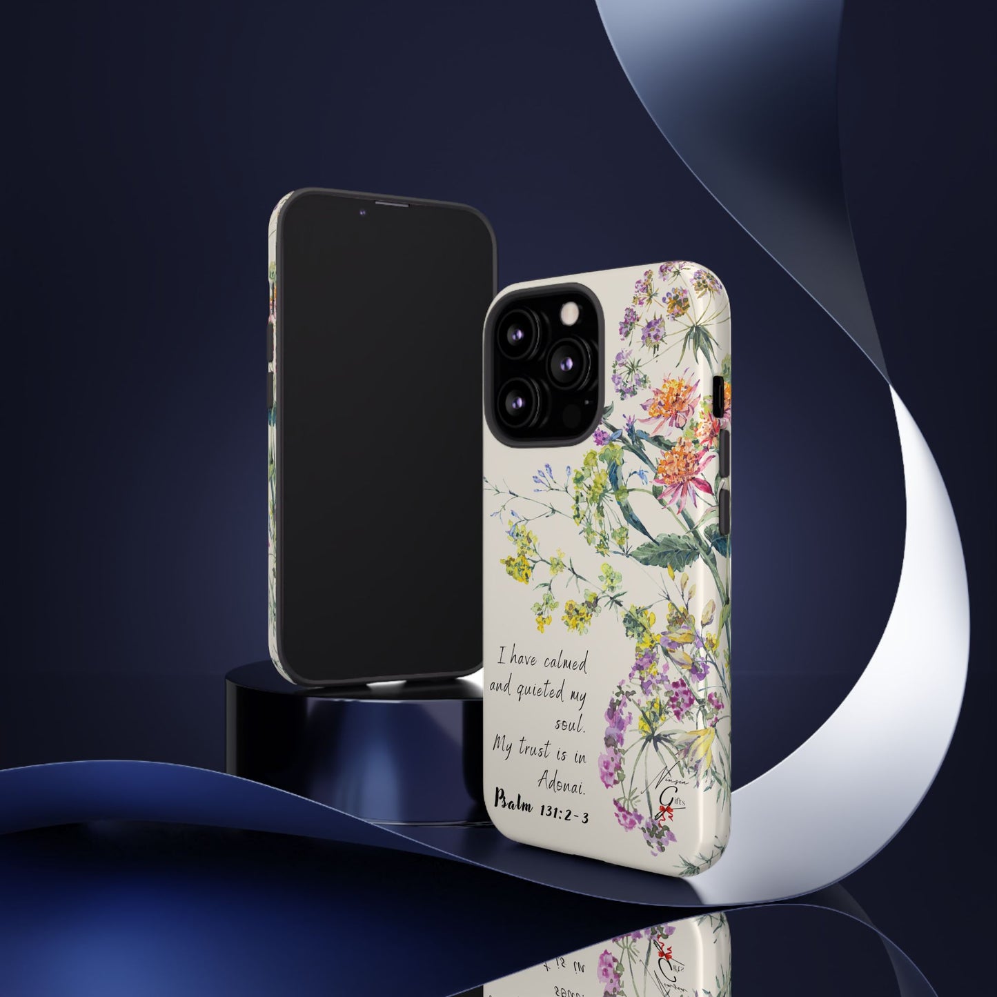 Phone Case - Botanic Cream, Psalm 131:2-3