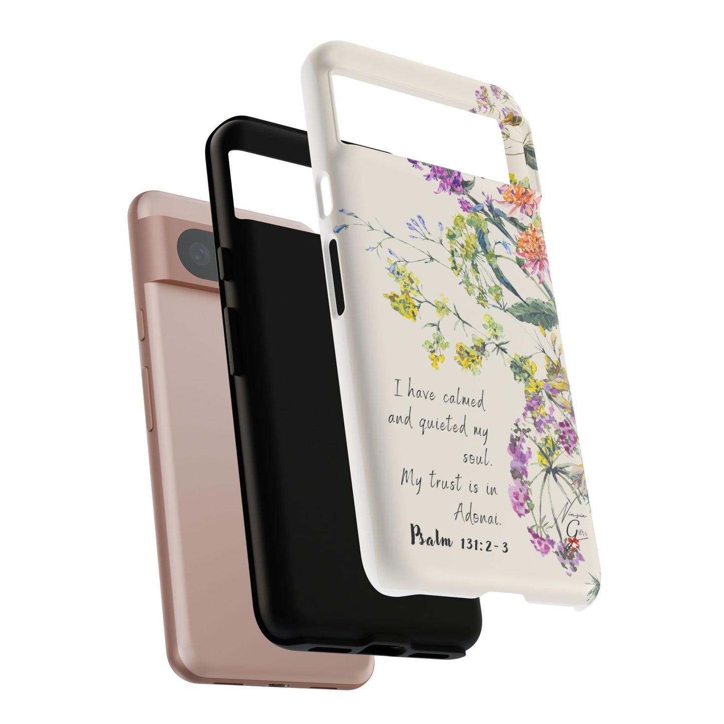 Phone Case - Botanic Cream, Psalm 131:2-3