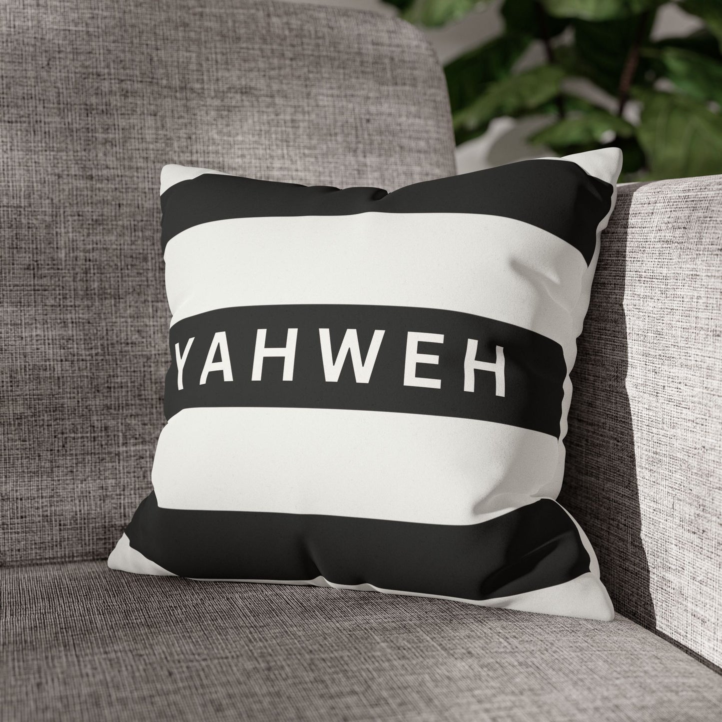 Faux Suede Square Pillowcase- YAHWEH