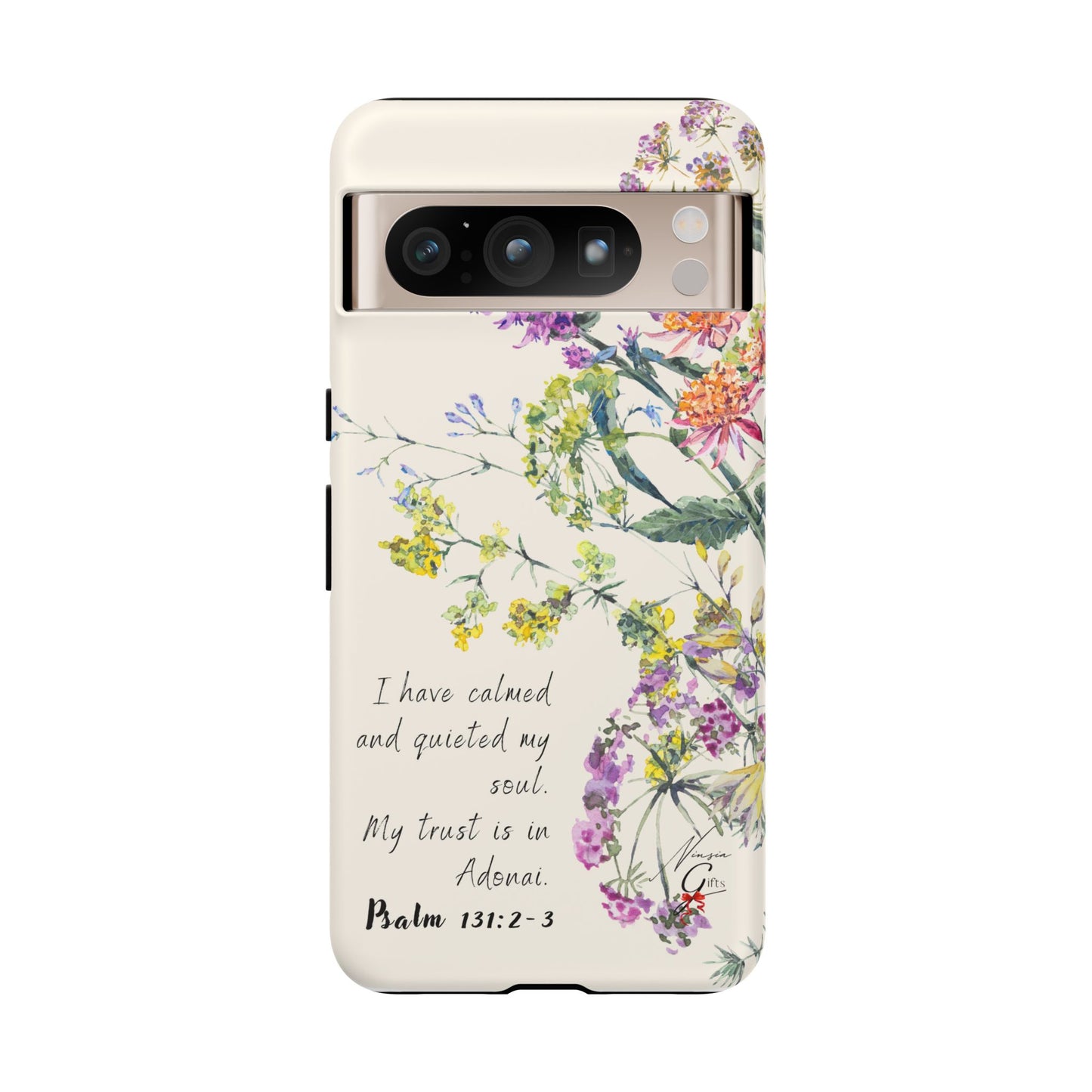 Phone Case - Botanic Cream, Psalm 131:2-3