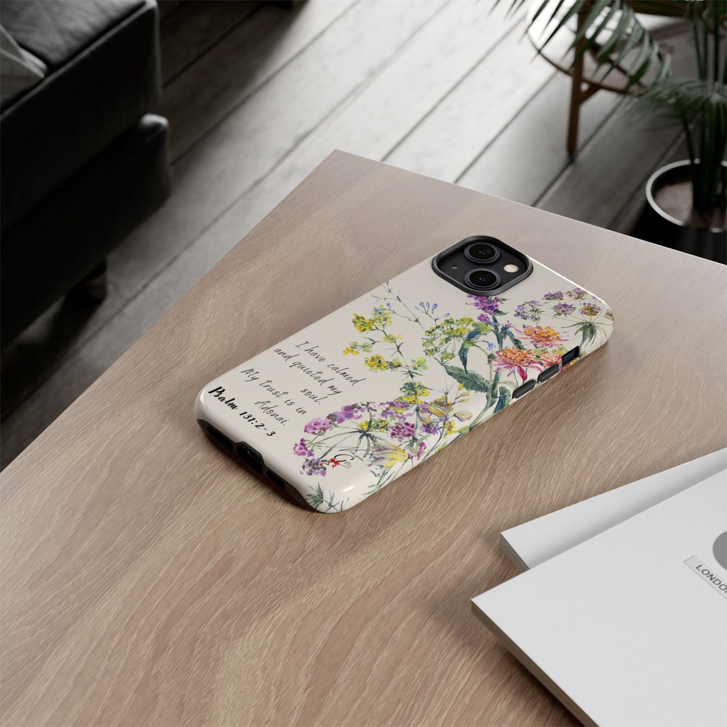 Phone Case - Botanic Cream, Psalm 131:2-3