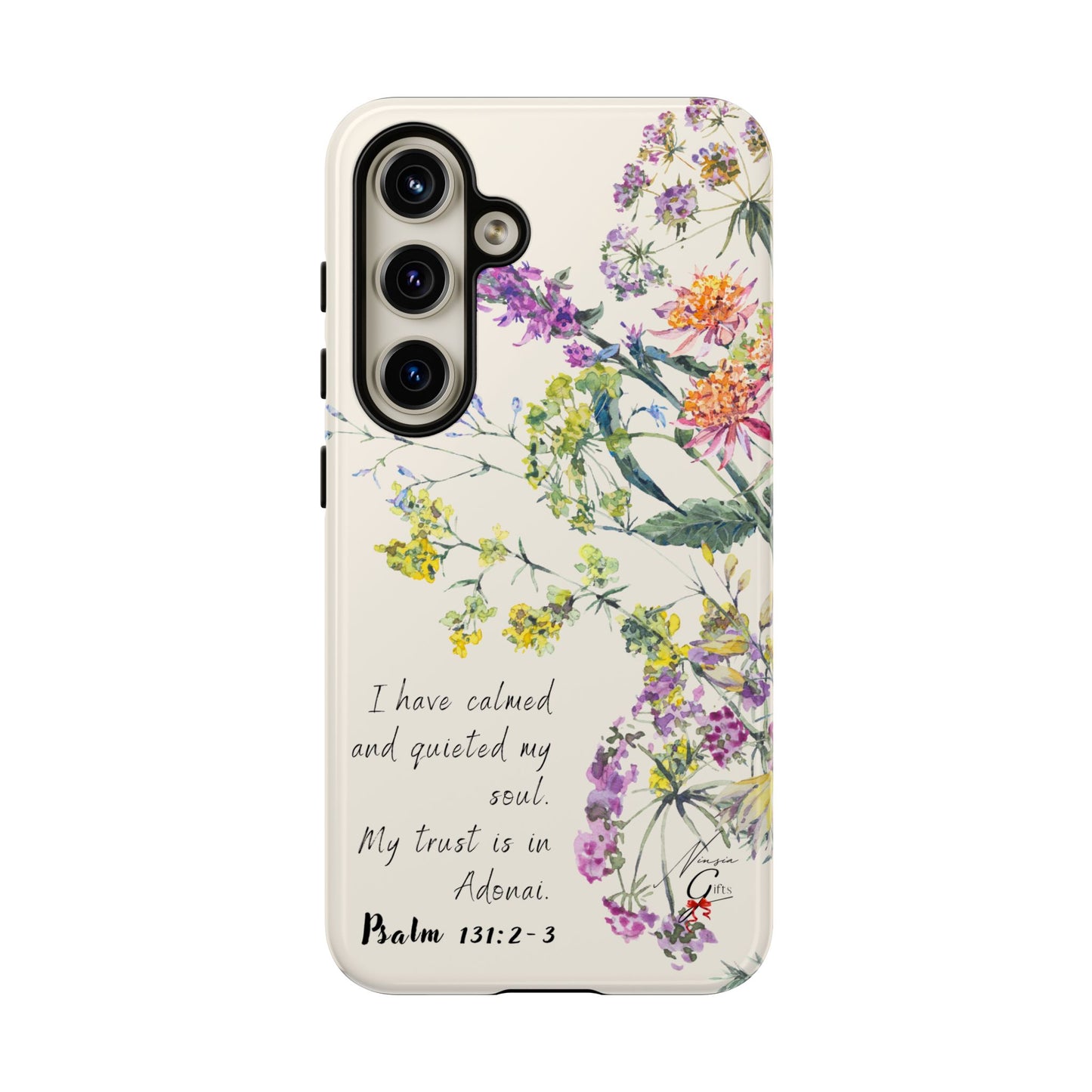 Phone Case - Botanic Cream, Psalm 131:2-3