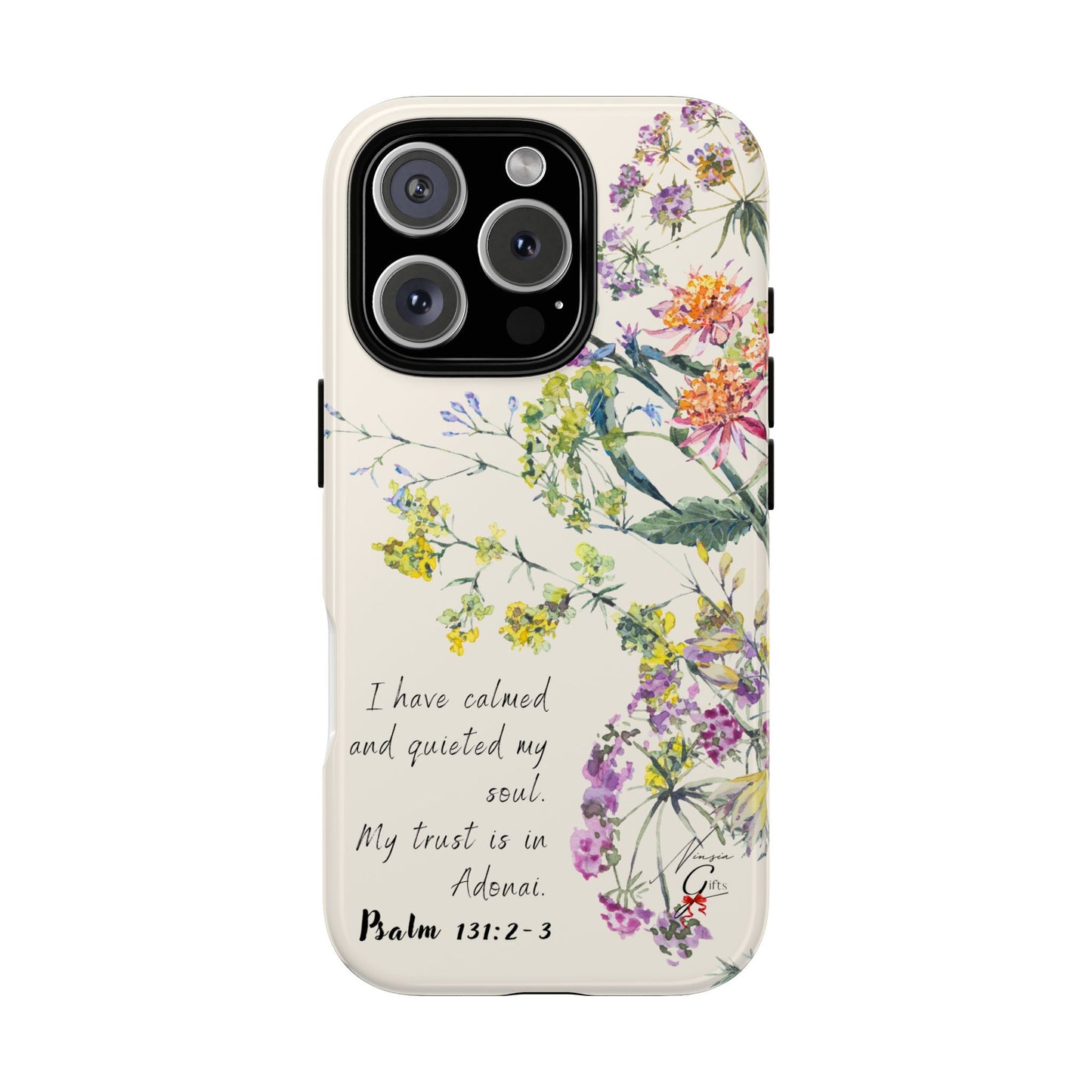 Phone Case - Botanic Cream, Psalm 131:2-3
