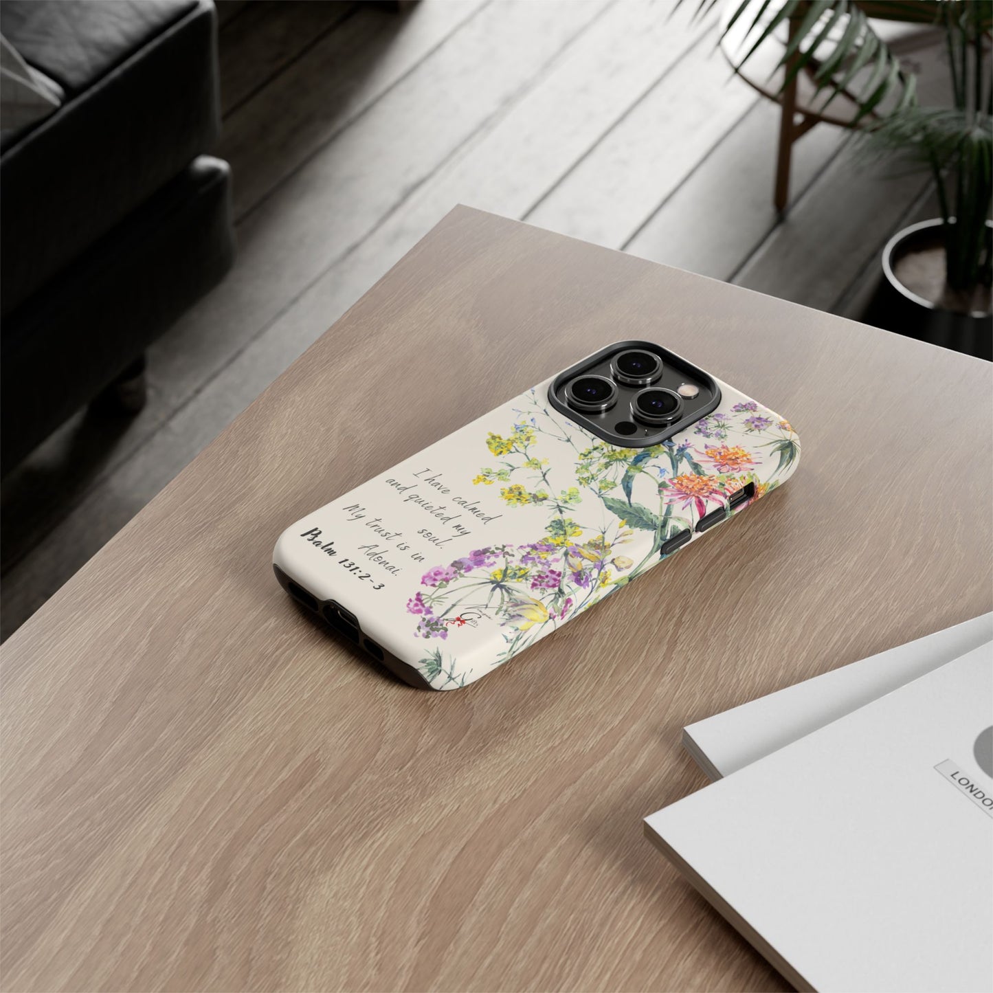 Phone Case - Botanic Cream, Psalm 131:2-3