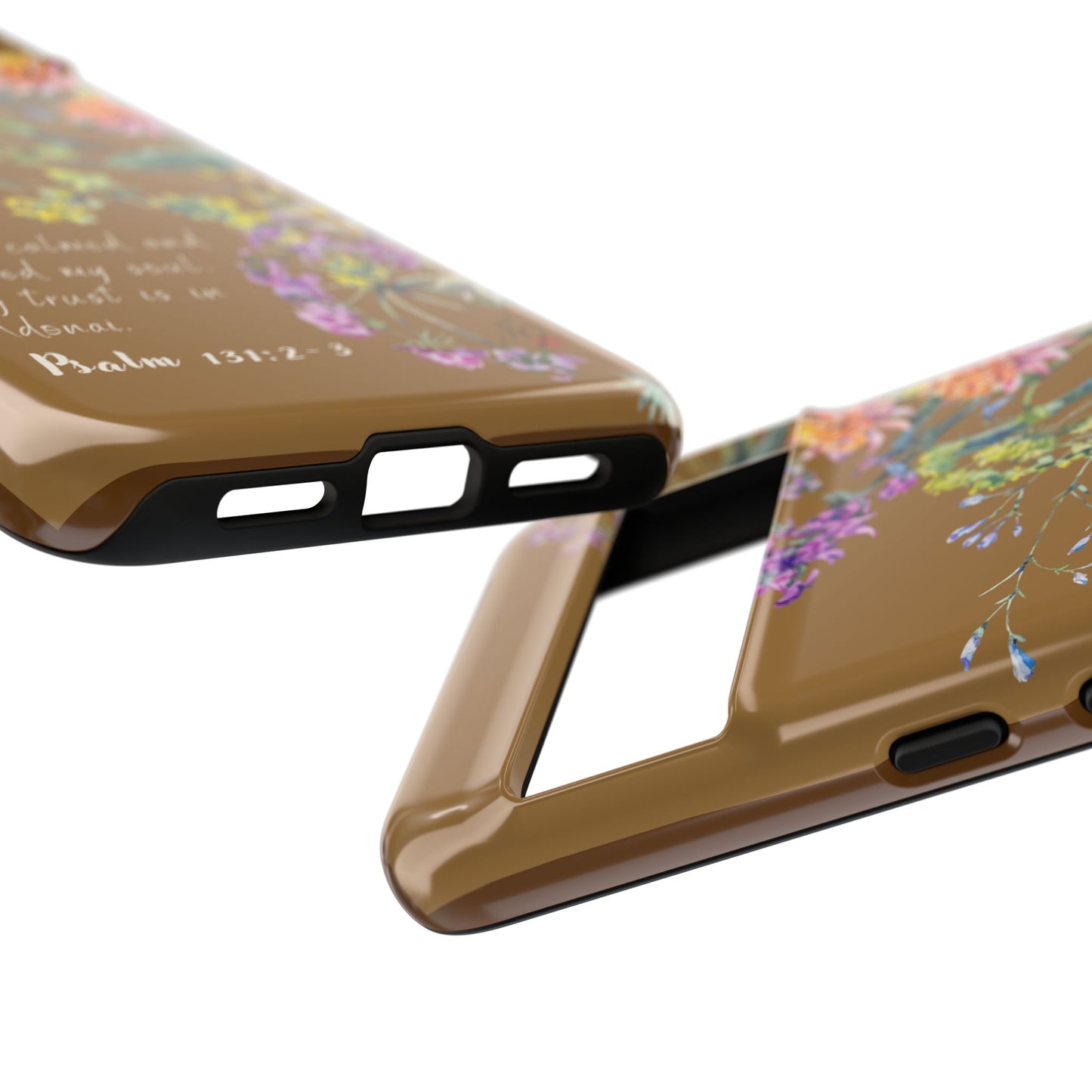 Phone Case - Botanic Full Brown, Psalm 131:2-3