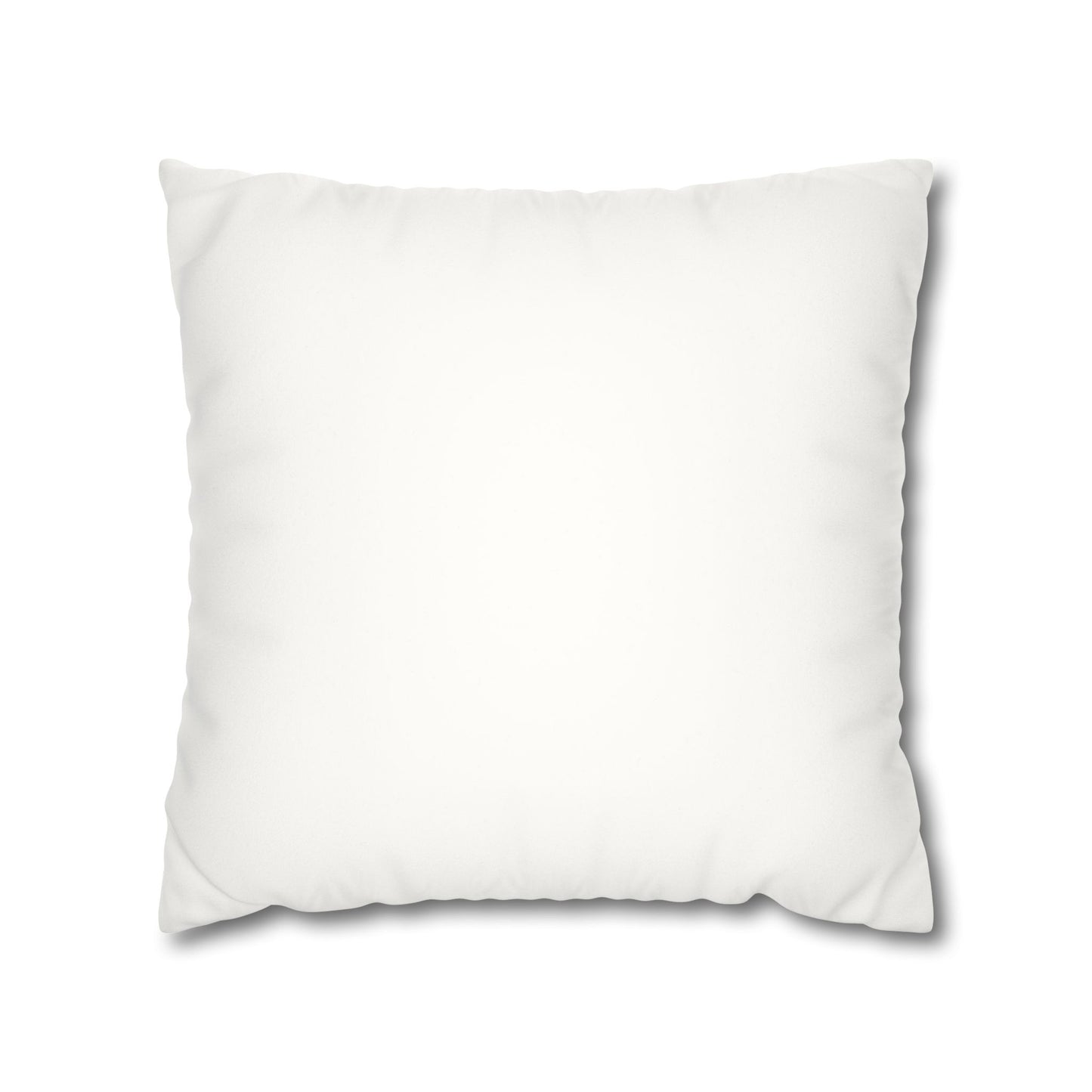 Faux Suede Square Pillowcase - White