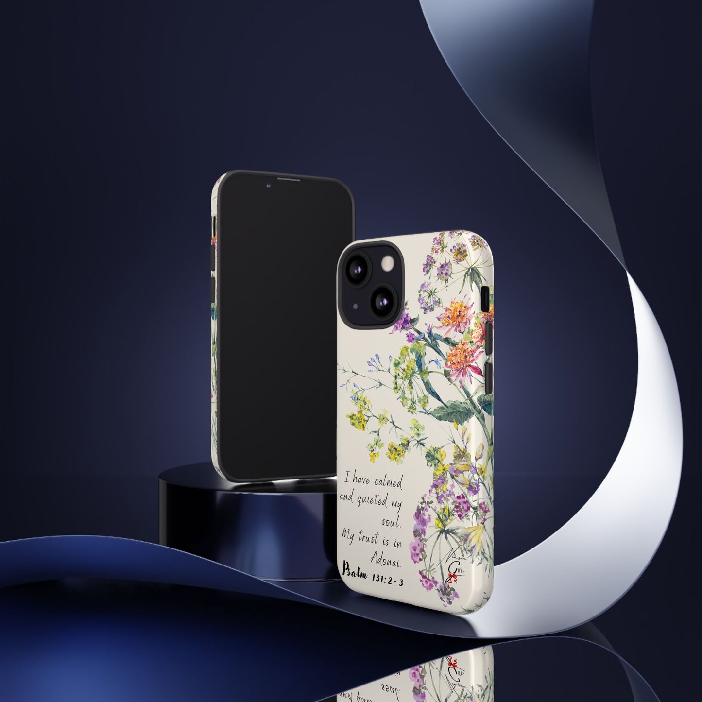 Phone Case - Botanic Cream, Psalm 131:2-3