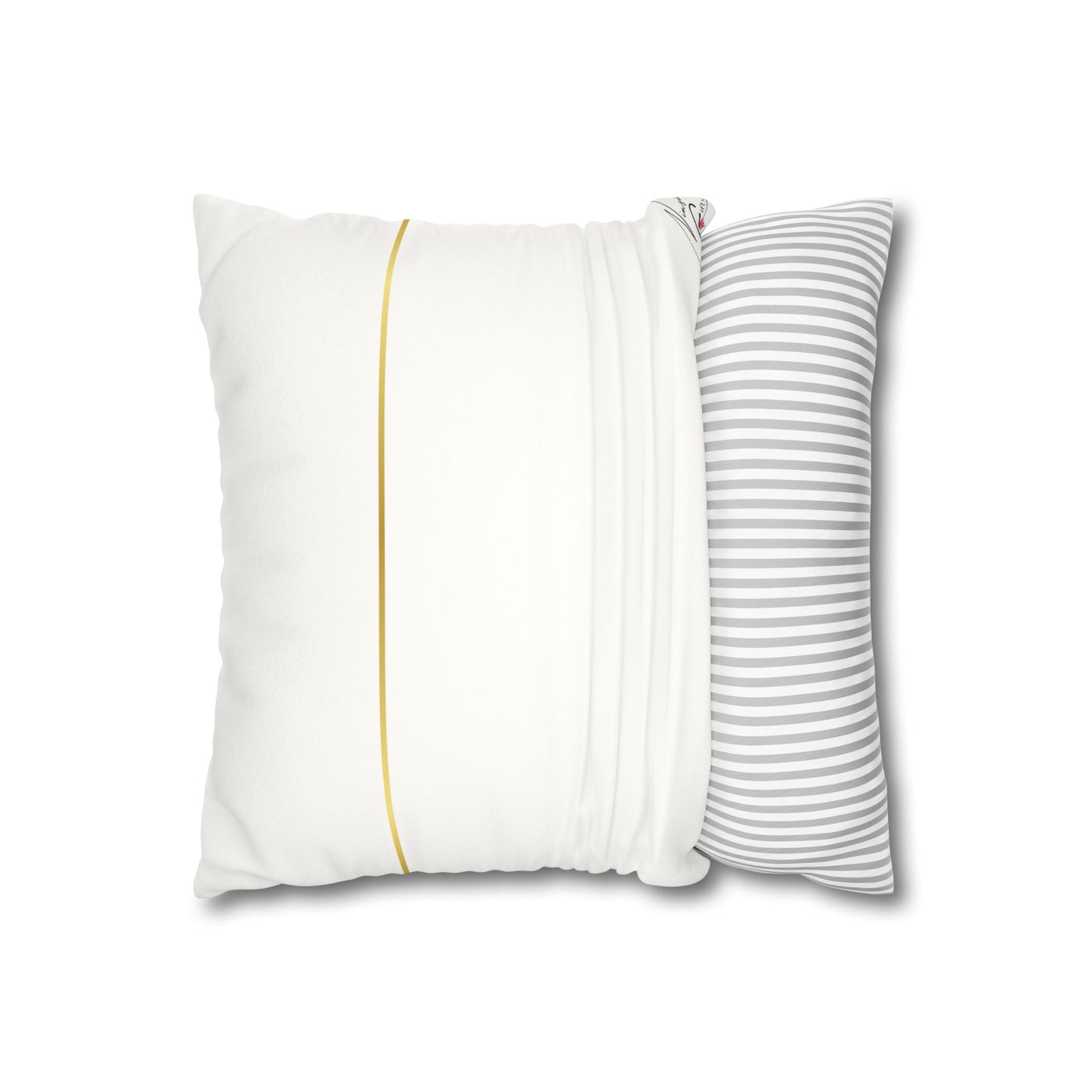 Faux Suede Square Pillowcase - Christ Redeemer - White
