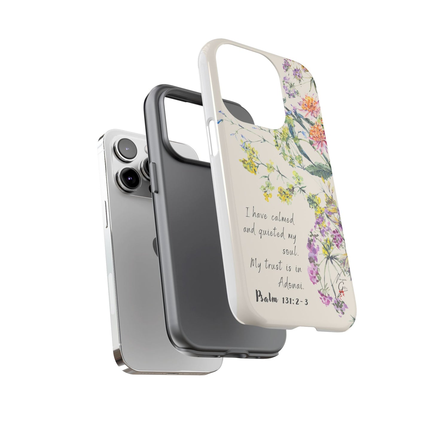 Phone Case - Botanic Cream, Psalm 131:2-3