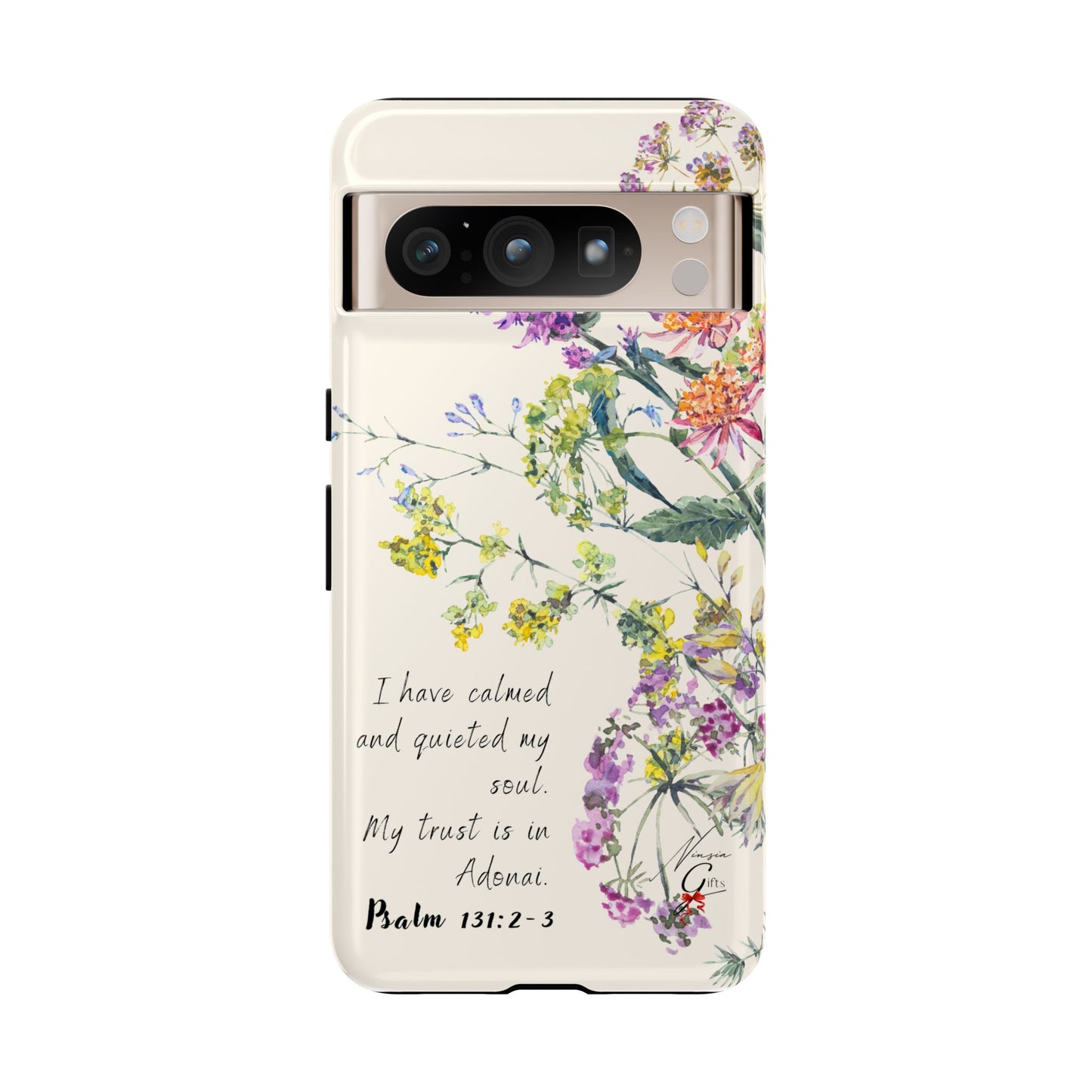 Phone Case - Botanic Cream, Psalm 131:2-3