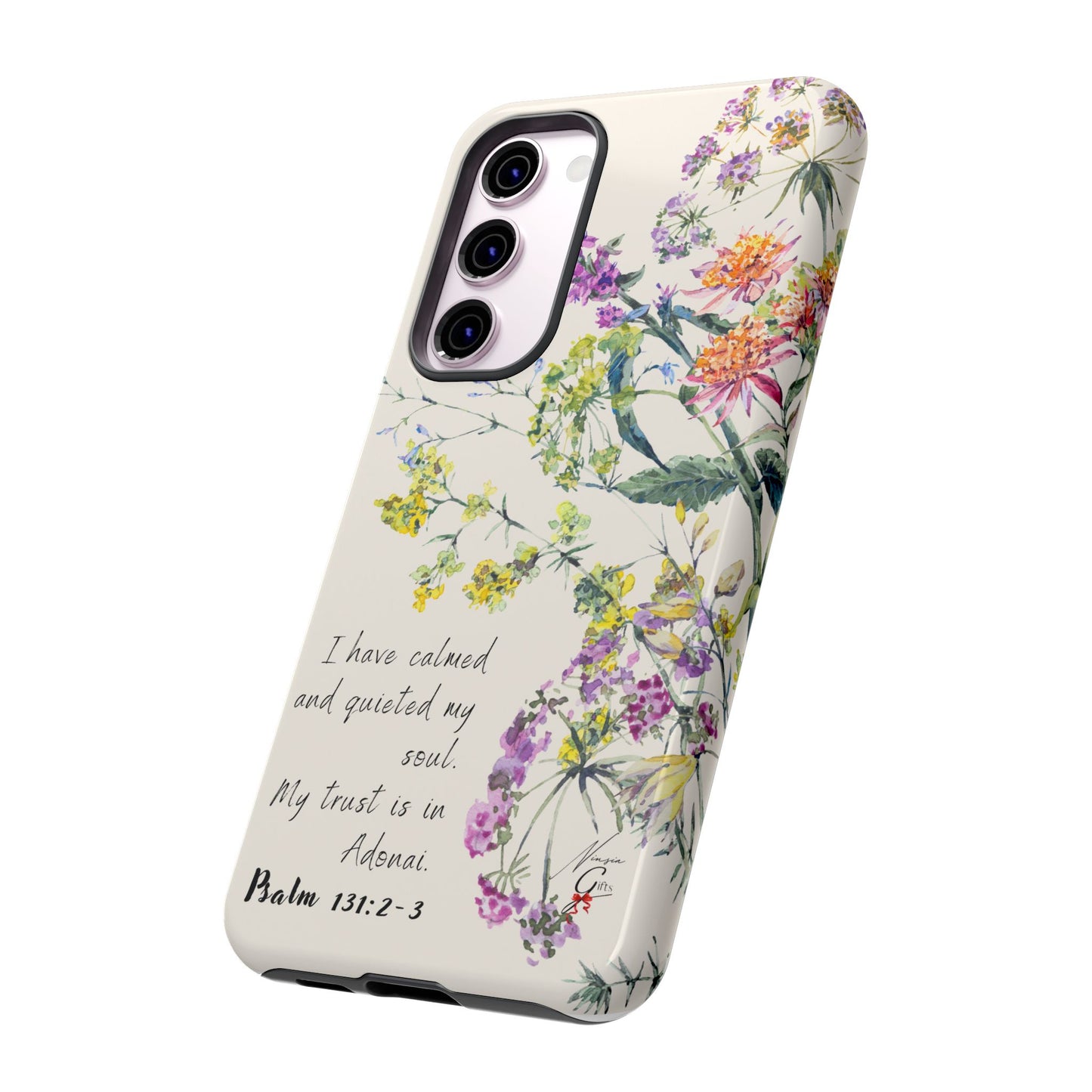 Phone Case - Botanic Cream, Psalm 131:2-3