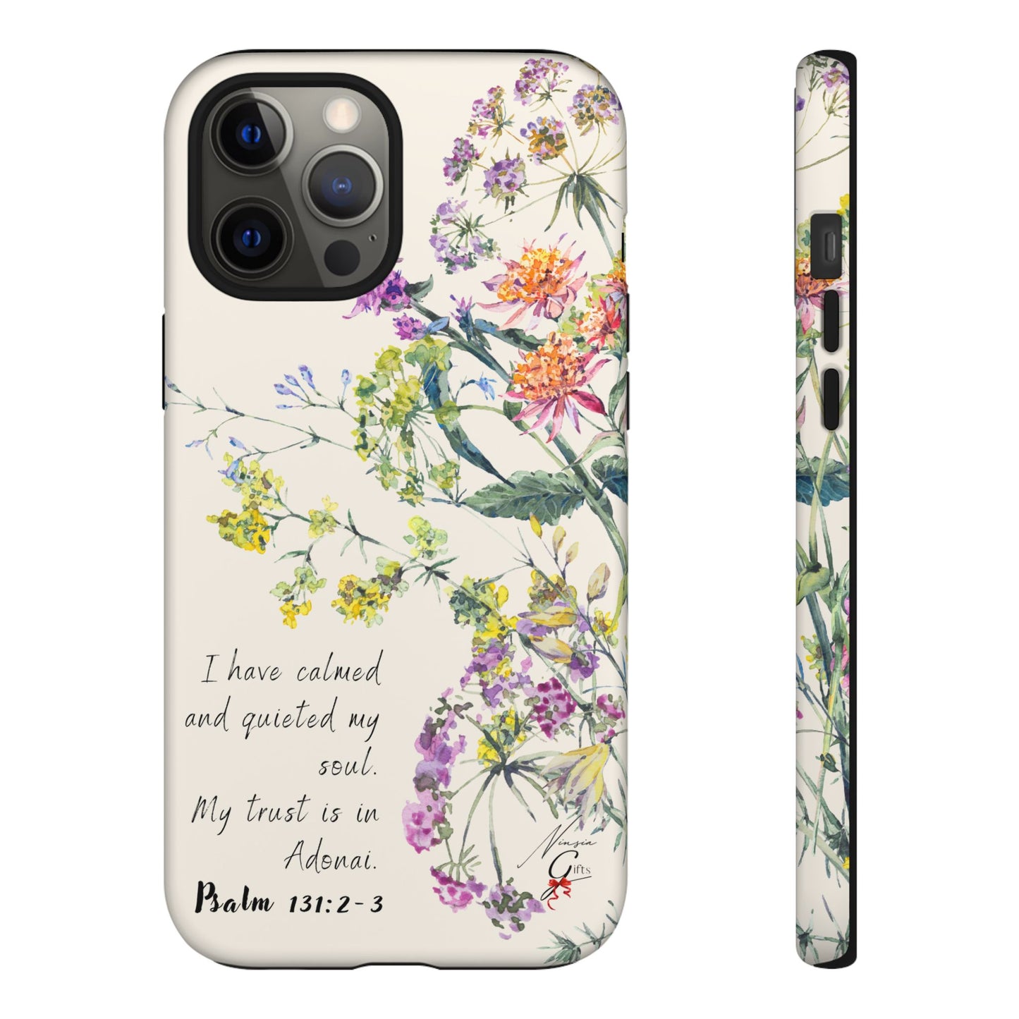 Phone Case - Botanic Cream, Psalm 131:2-3