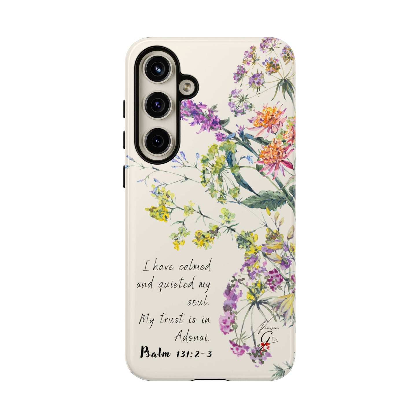 Phone Case - Botanic Cream, Psalm 131:2-3
