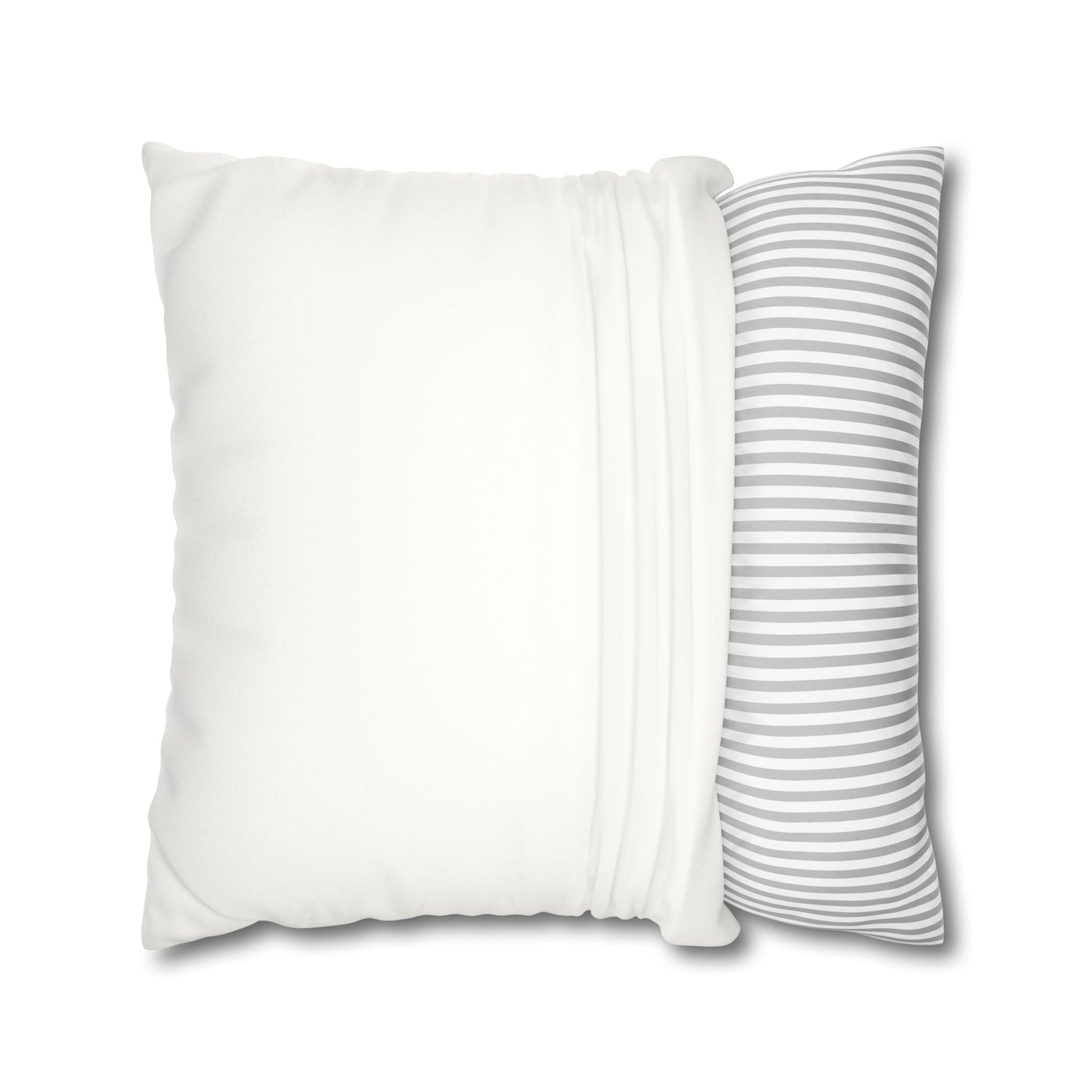 Faux Suede Square Pillowcase - White