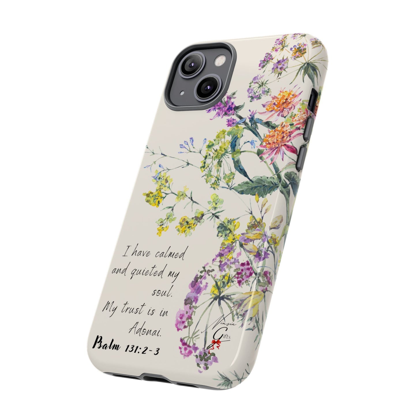 Phone Case - Botanic Cream, Psalm 131:2-3