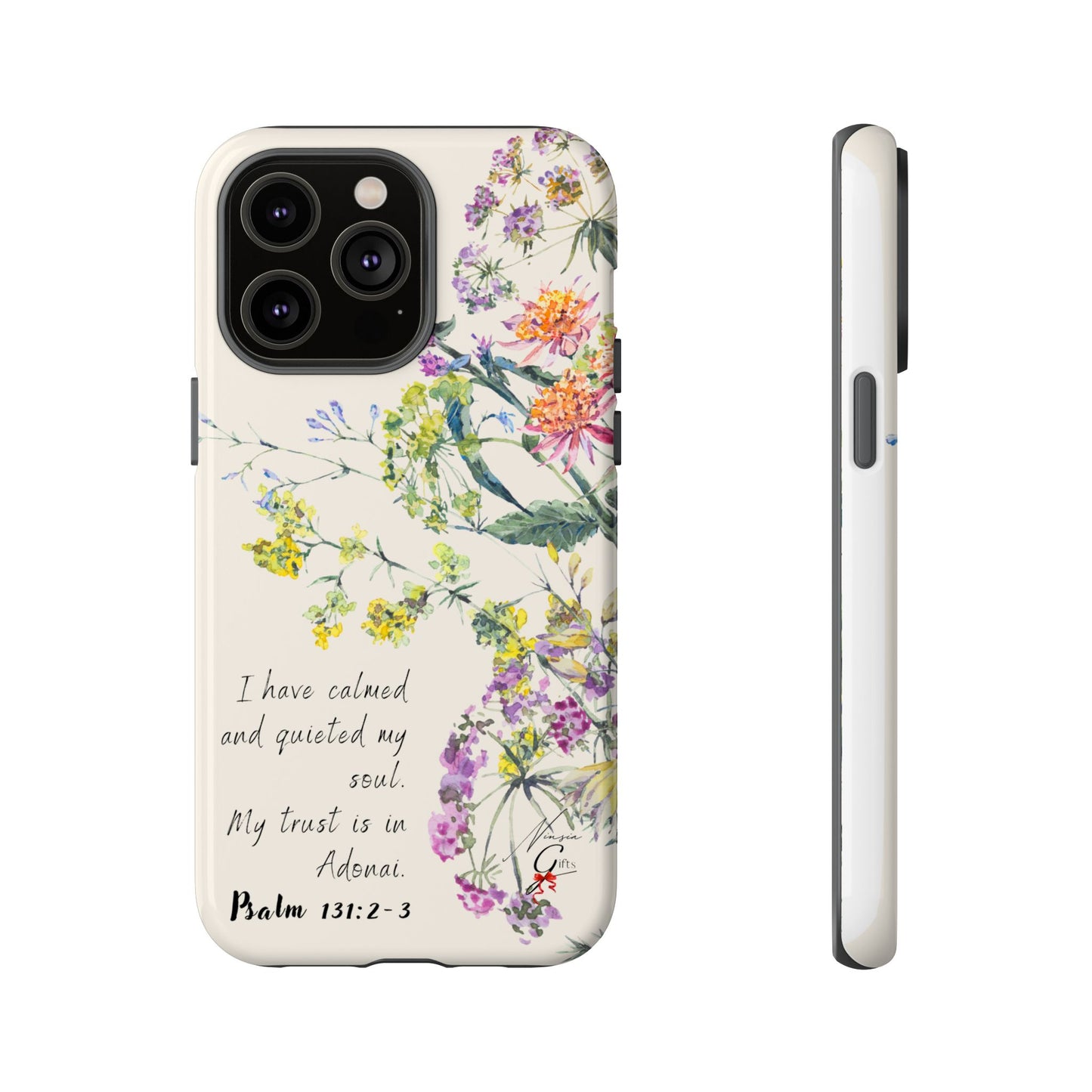 Phone Case - Botanic Cream, Psalm 131:2-3