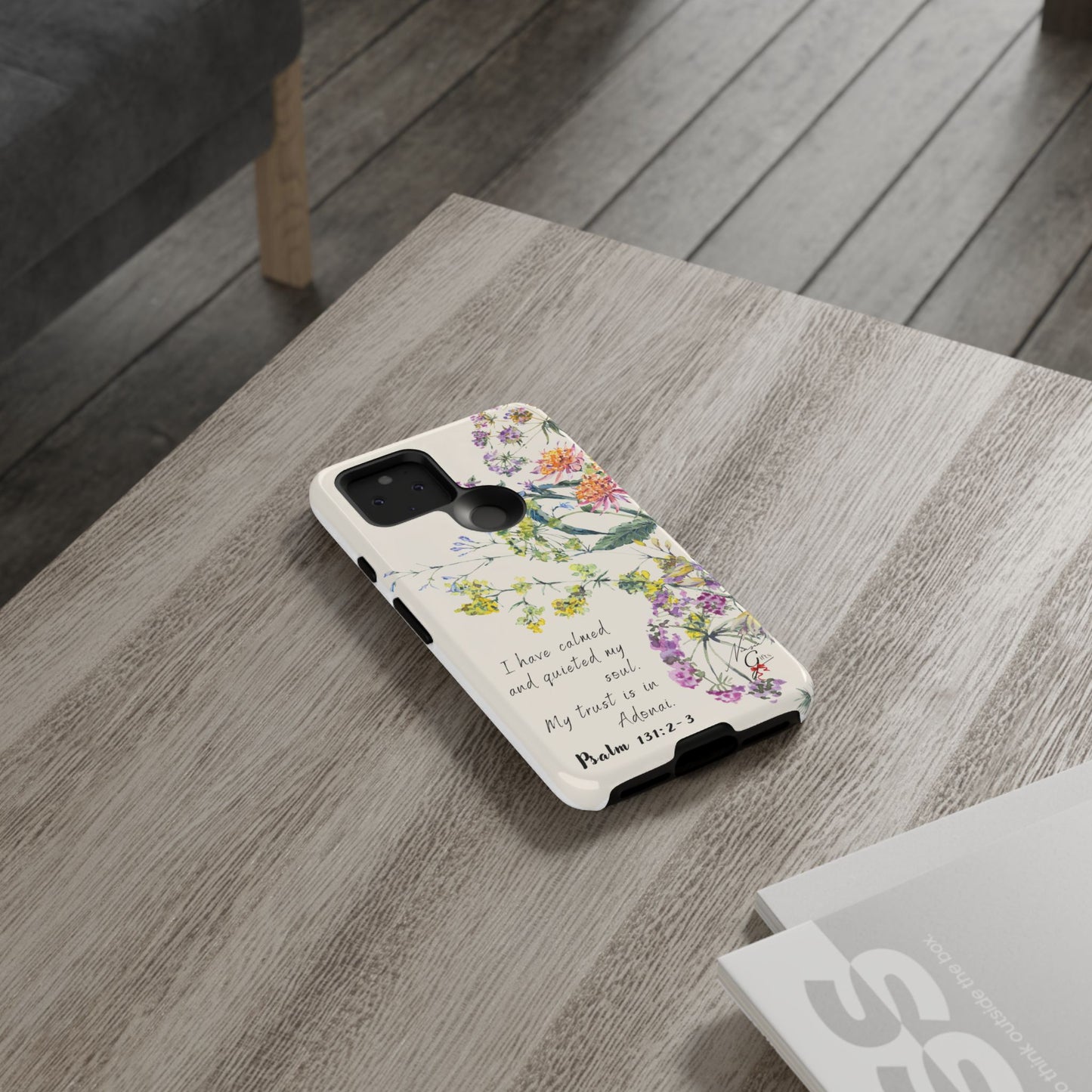 Phone Case - Botanic Cream, Psalm 131:2-3