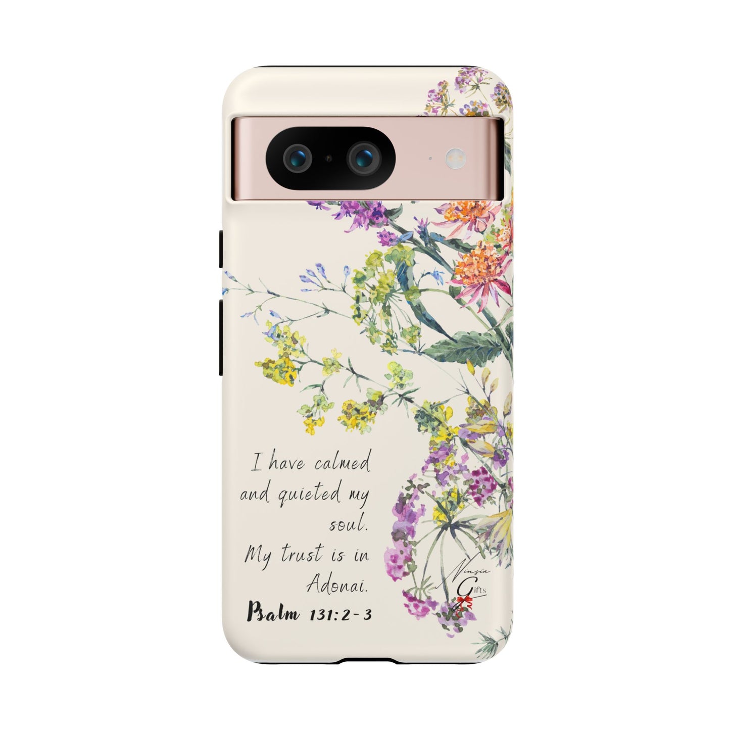 Phone Case - Botanic Cream, Psalm 131:2-3