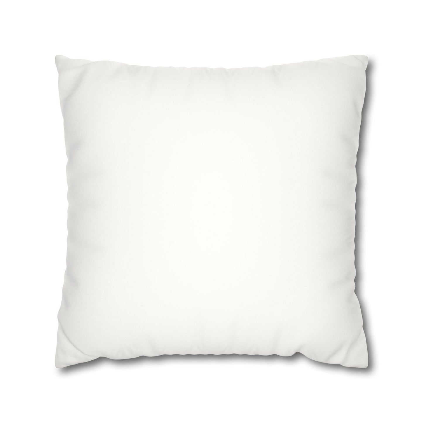 Faux Suede Square Pillowcase - White