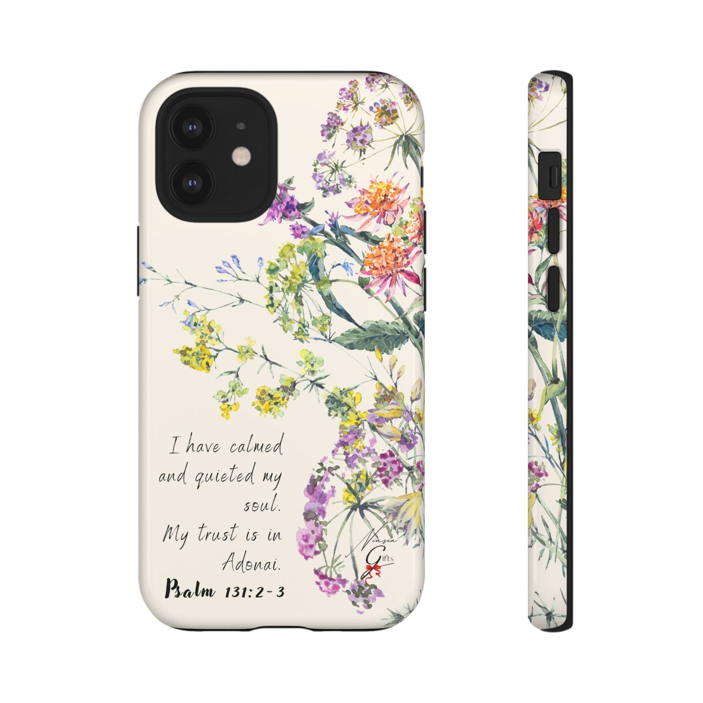 Phone Case - Botanic Cream, Psalm 131:2-3