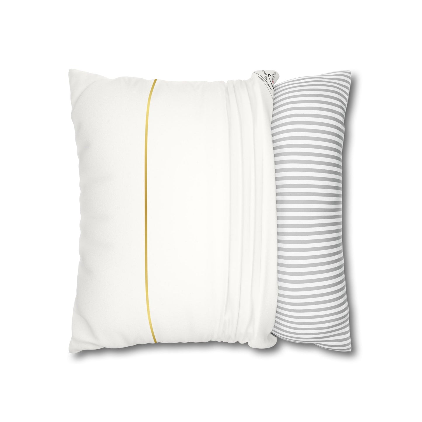 Faux Suede Square Pillowcase - Christ Redeemer - White