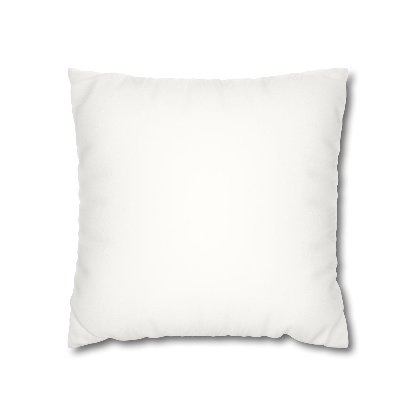 Faux Suede Square Pillowcase - White
