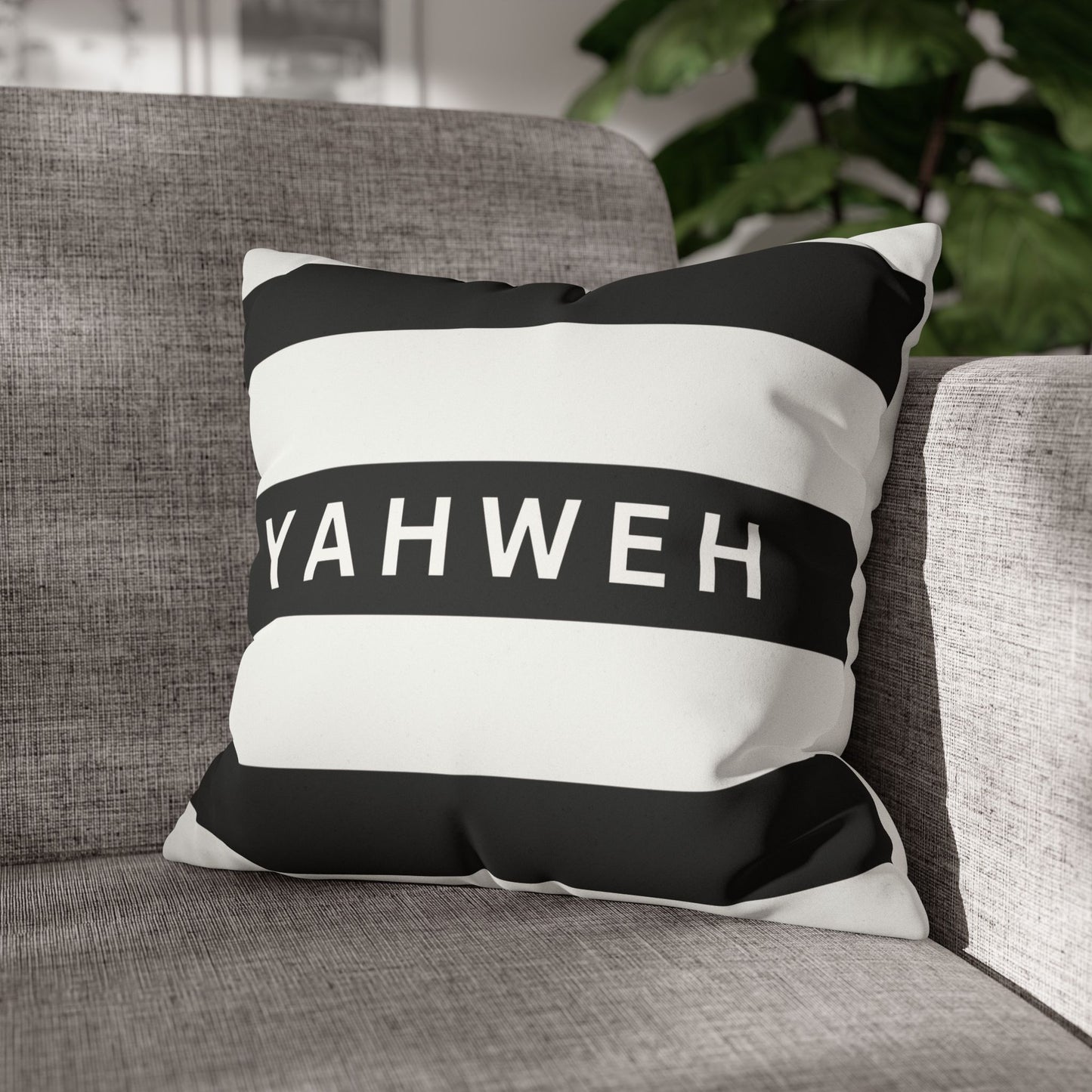 Faux Suede Square Pillowcase- YAHWEH