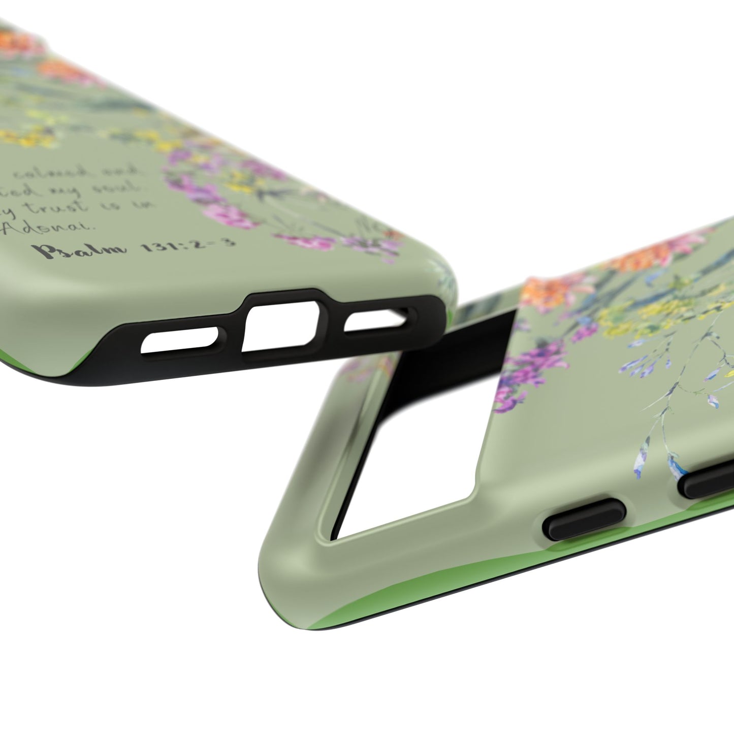 Phone Case - Botanic - Fully Sage Green, Psalm 131:2-3