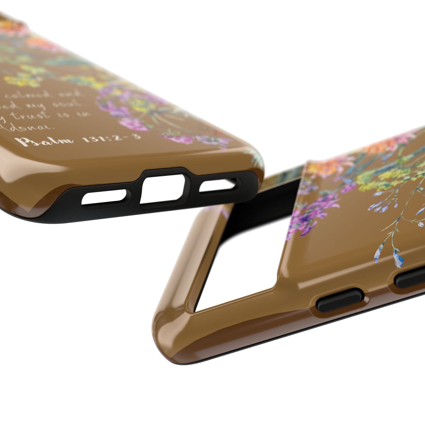 Phone Case - Botanic Full Brown, Psalm 131:2-3